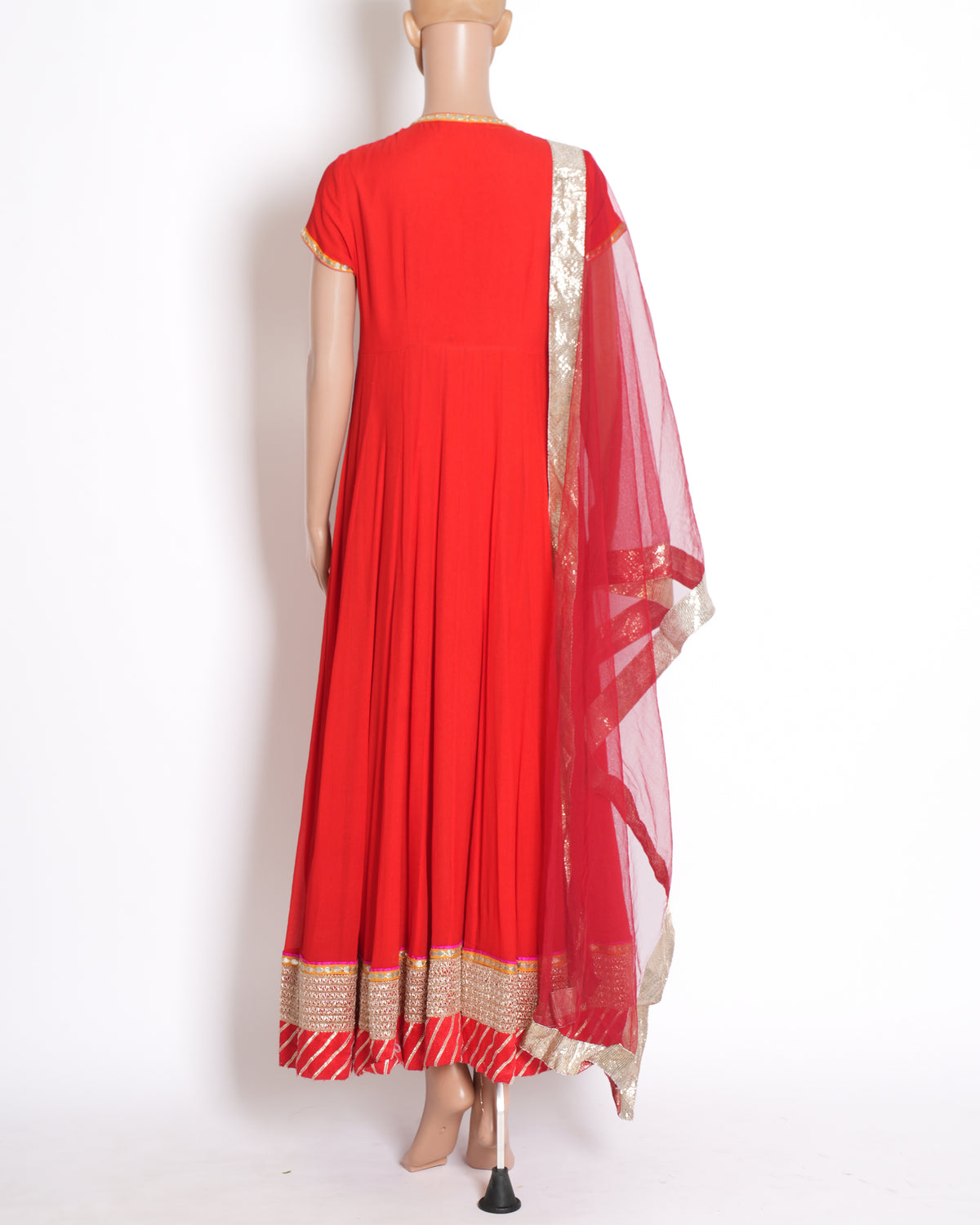 Anita Mody Anarkali Set of 2 in Red