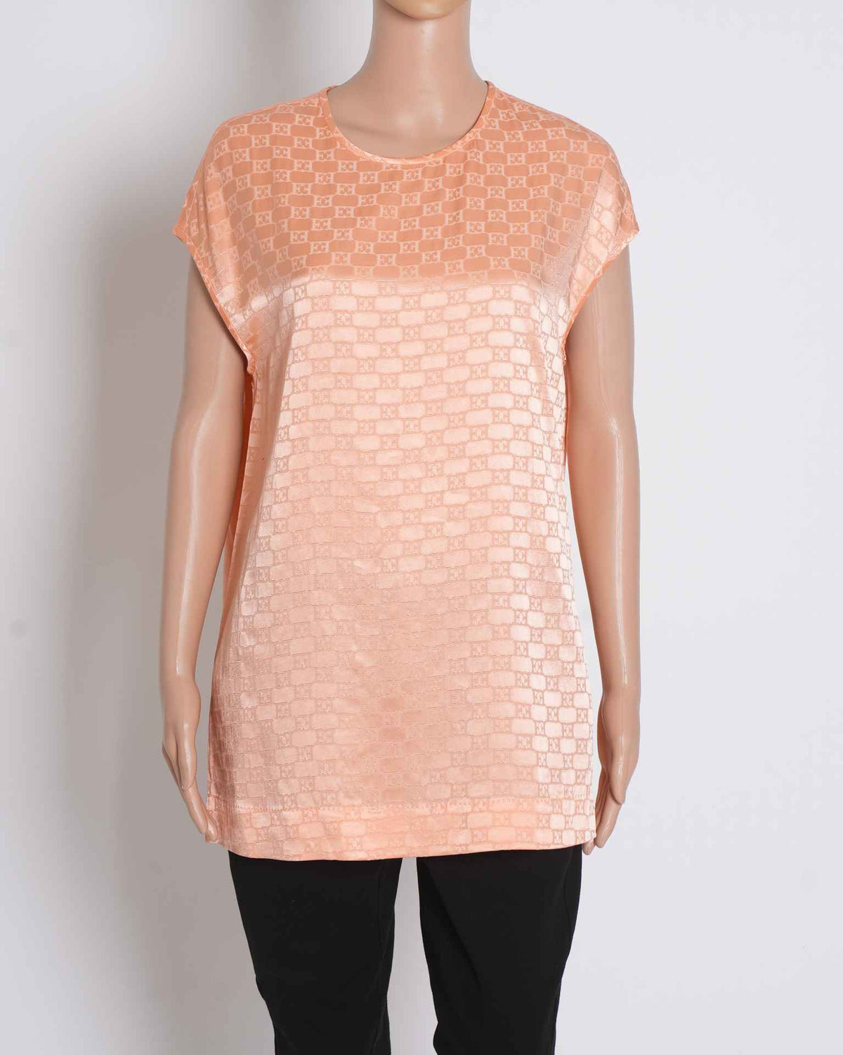 Escada Monogram Top In Peach
