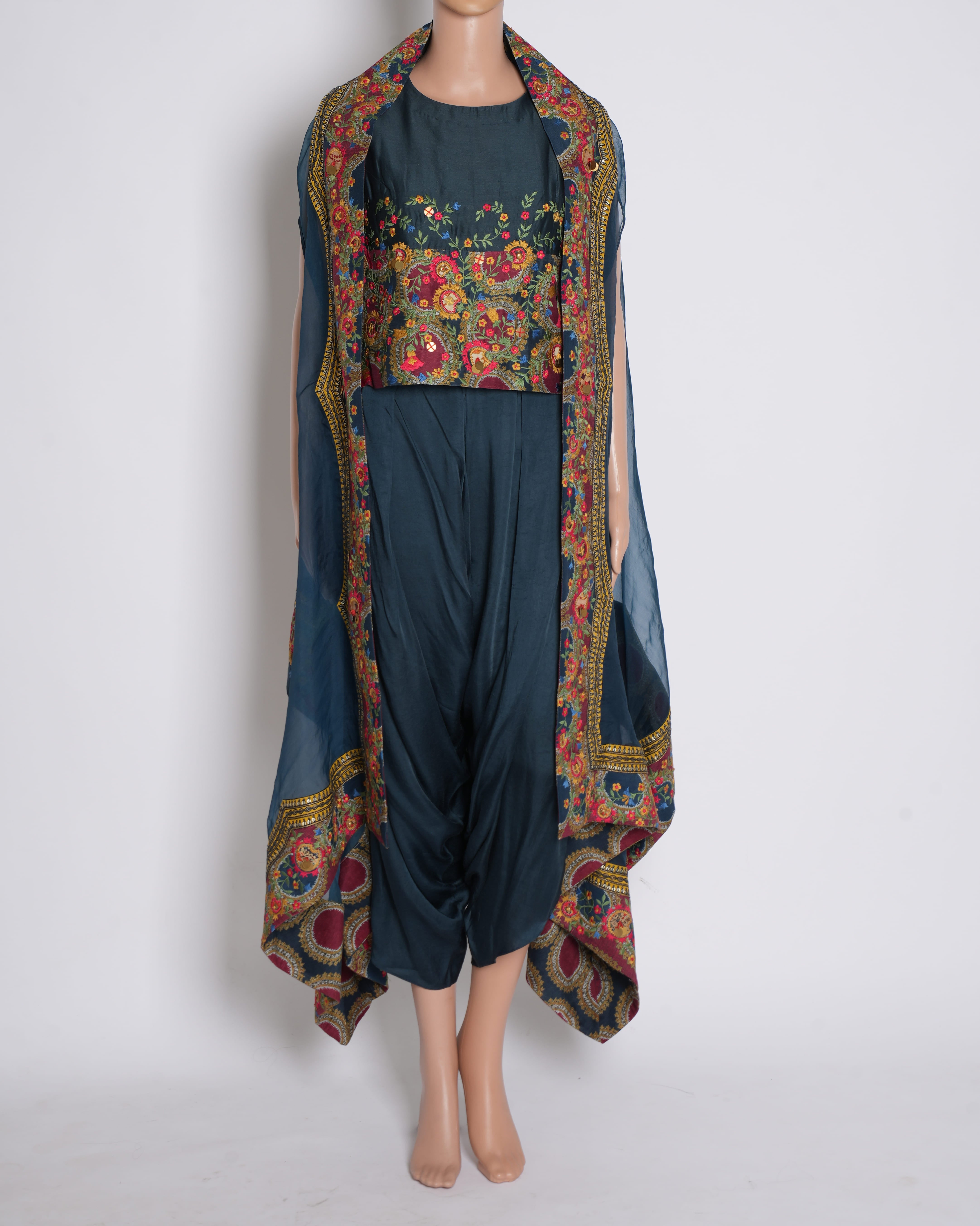 Debyani Set of 3 Kurta Sets with Fully Embroidered Floral Work