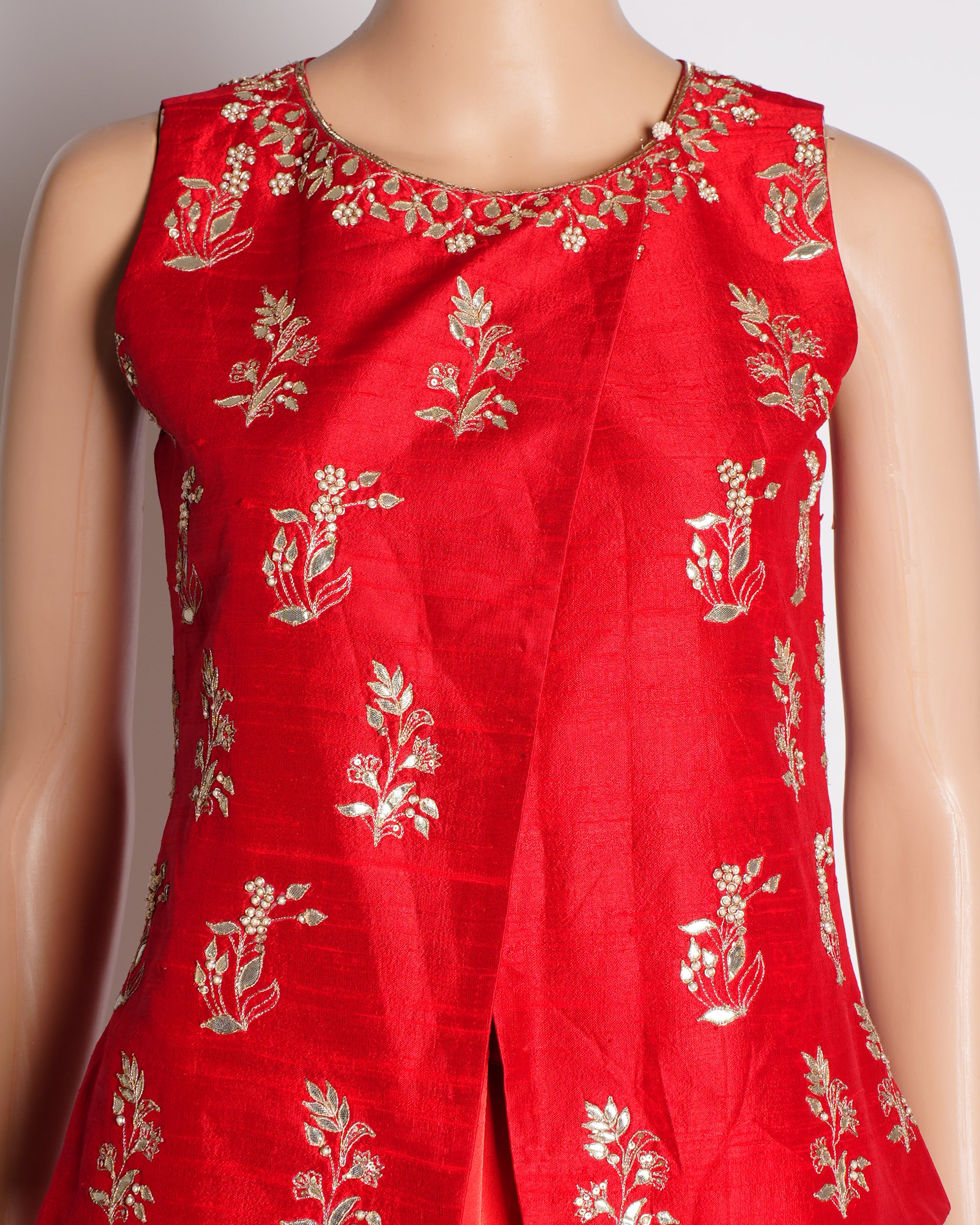 Anita Dongre Elegant Red Embroidered Top