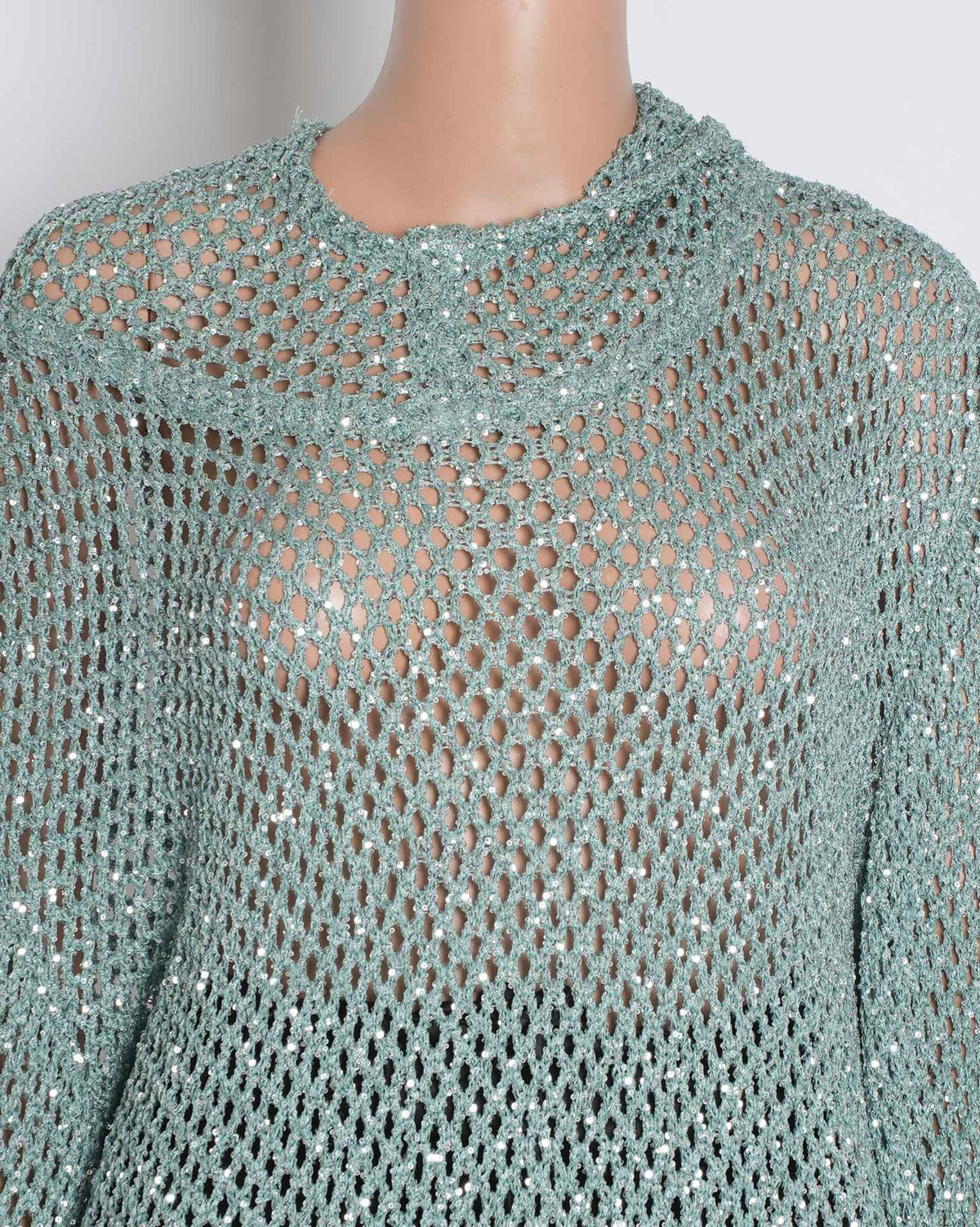 Missoni Sequin Knit Hooded Sweater With Ribbed Hem & Cuff