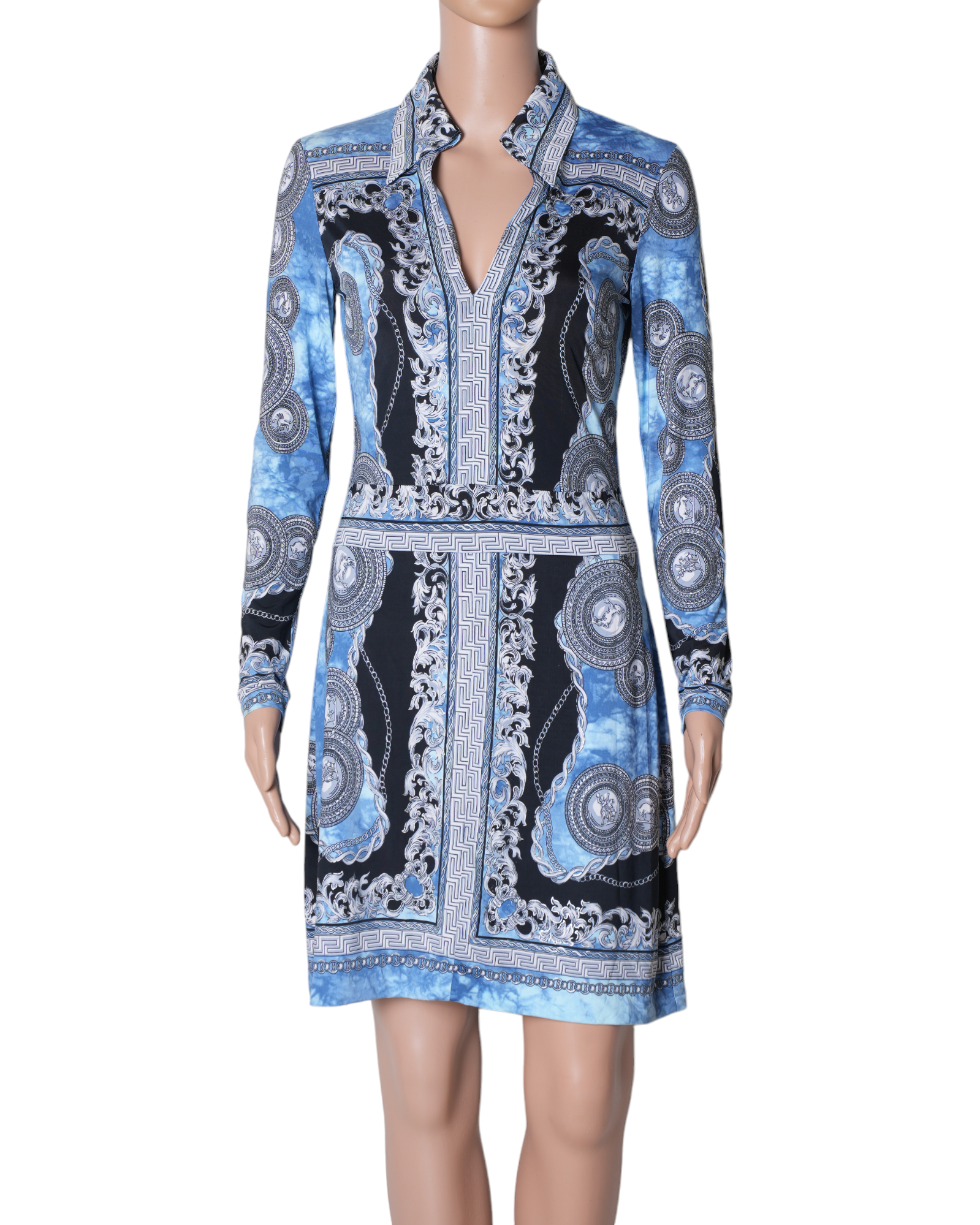 Cache Blue Printed Midi Dress