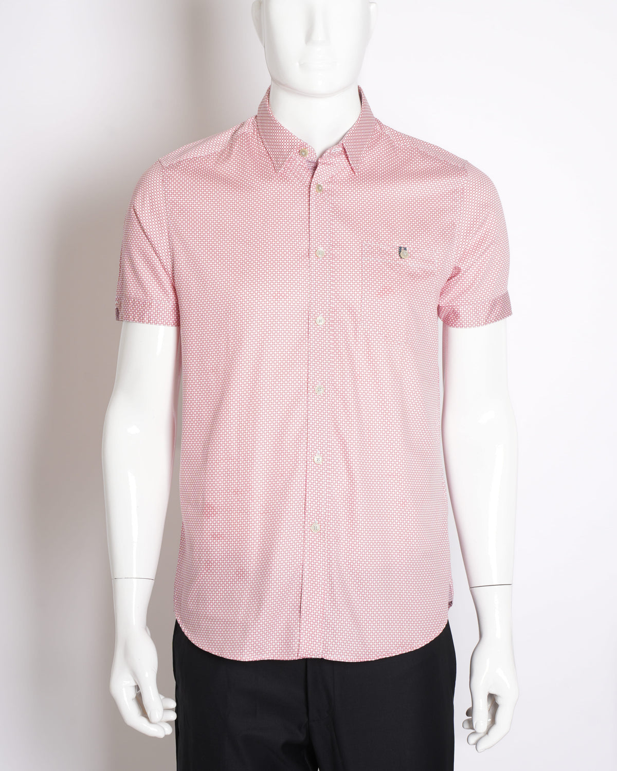 Ted Baker Printed Button Down Men's Half Sleeve Shirt