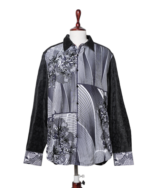New Robert Graham Black & White Shirt