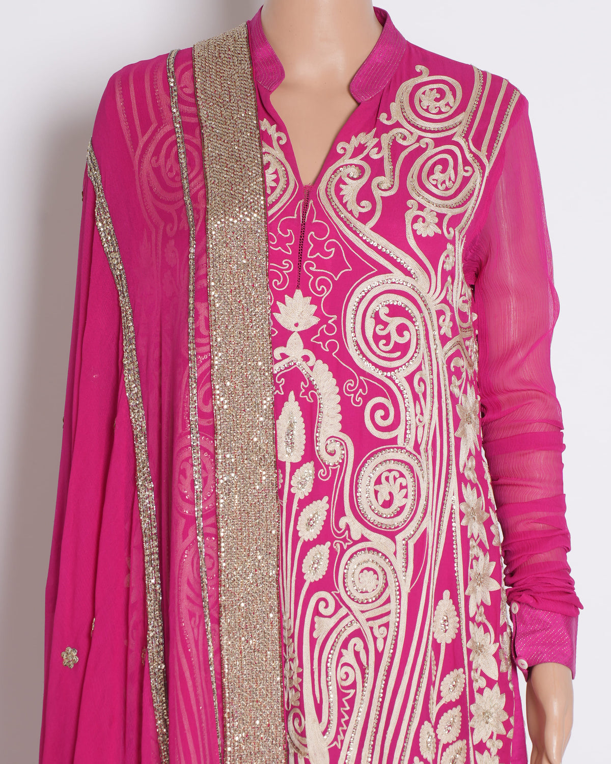 Pankaj & Nidhi Set of 3 Pink & White Kurta Sets