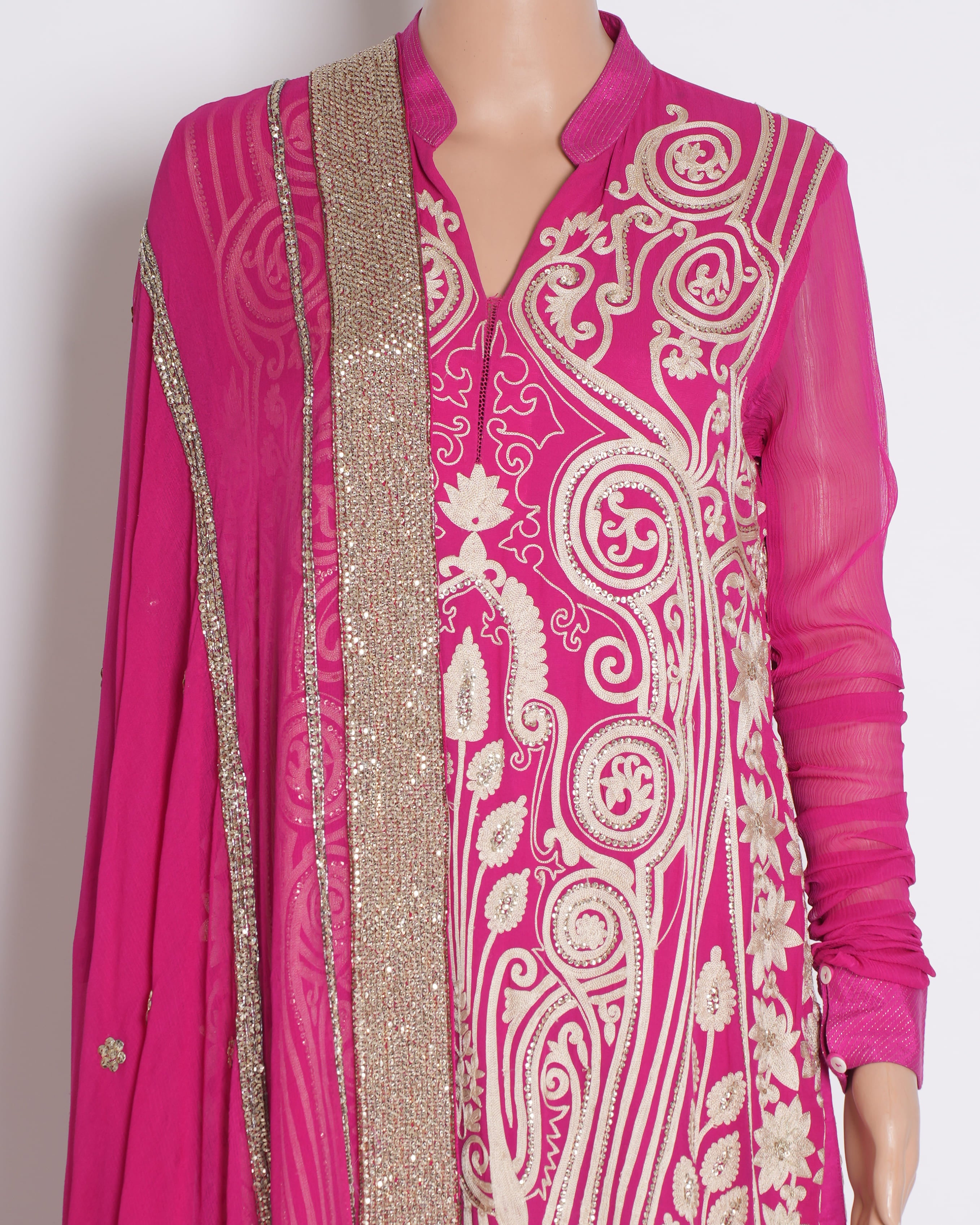 Pankaj & Nidhi Set of 3 Pink & White Kurta Sets