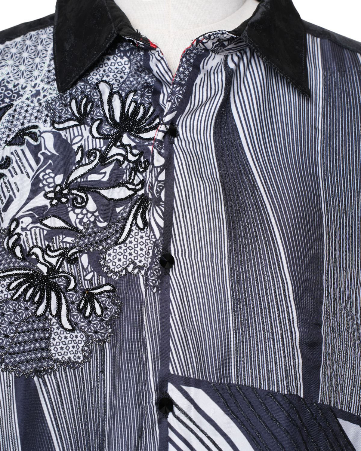 New Robert Graham Black & White Shirt