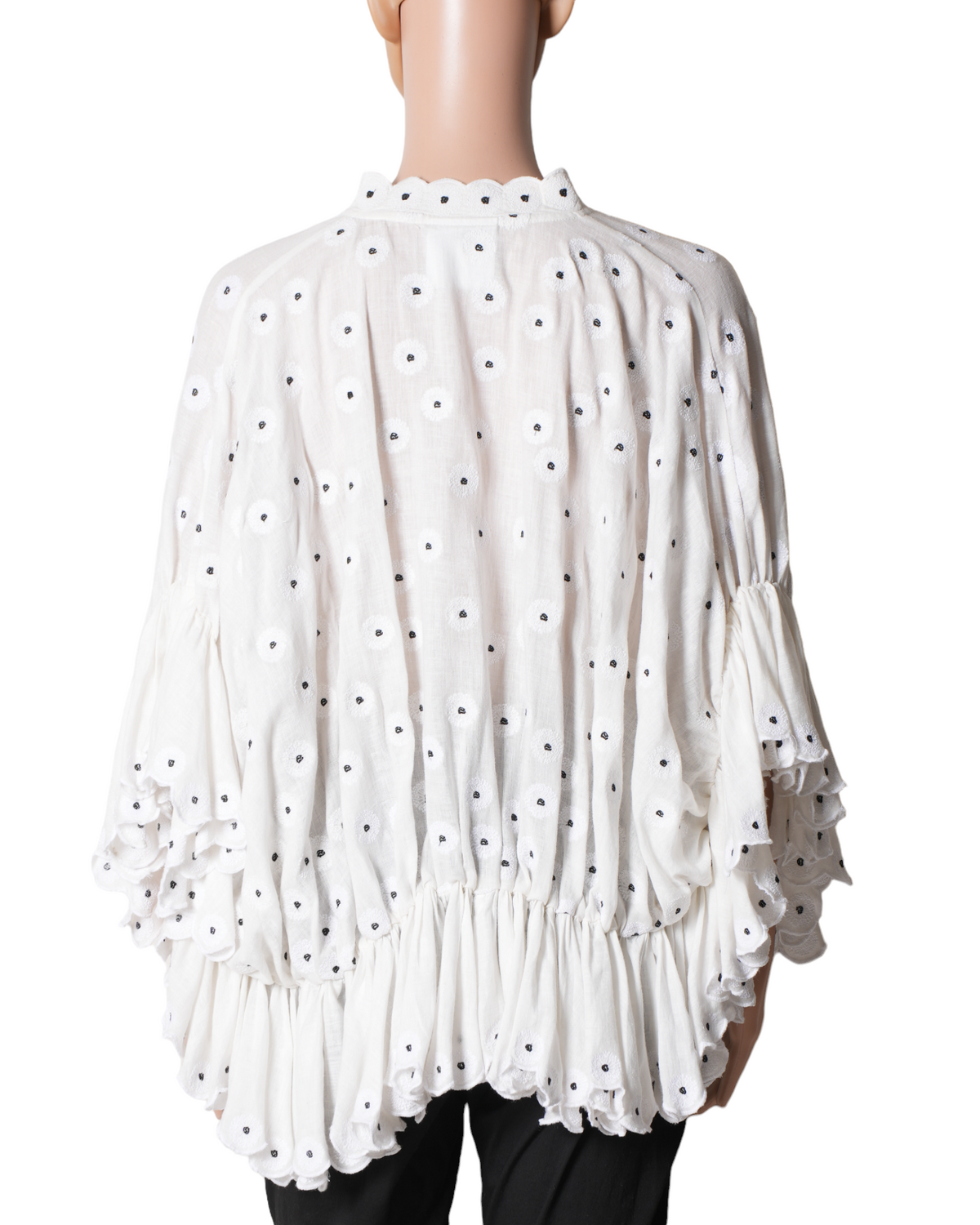 Acler White Ruffled Top