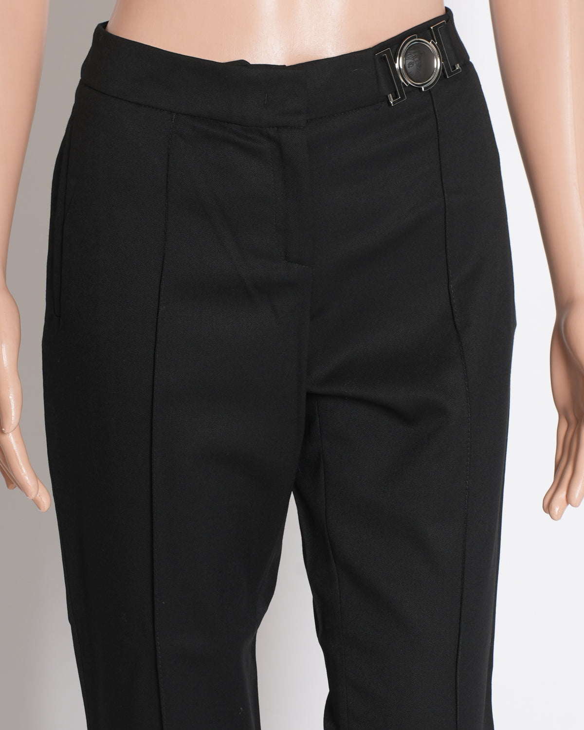 Versace Women’s Trousers with Silver Hardware