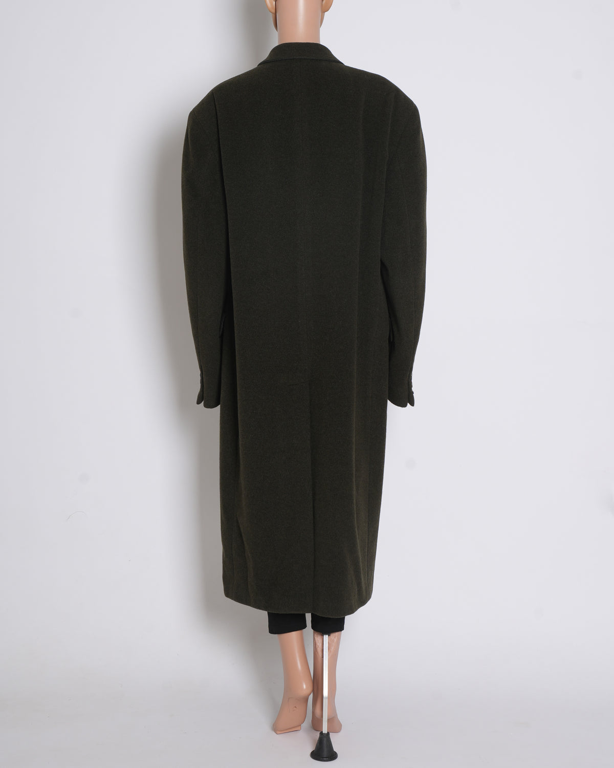 Valentino Oversized Women's Wool-Blend Double-Breasted Overcoat in Military Green