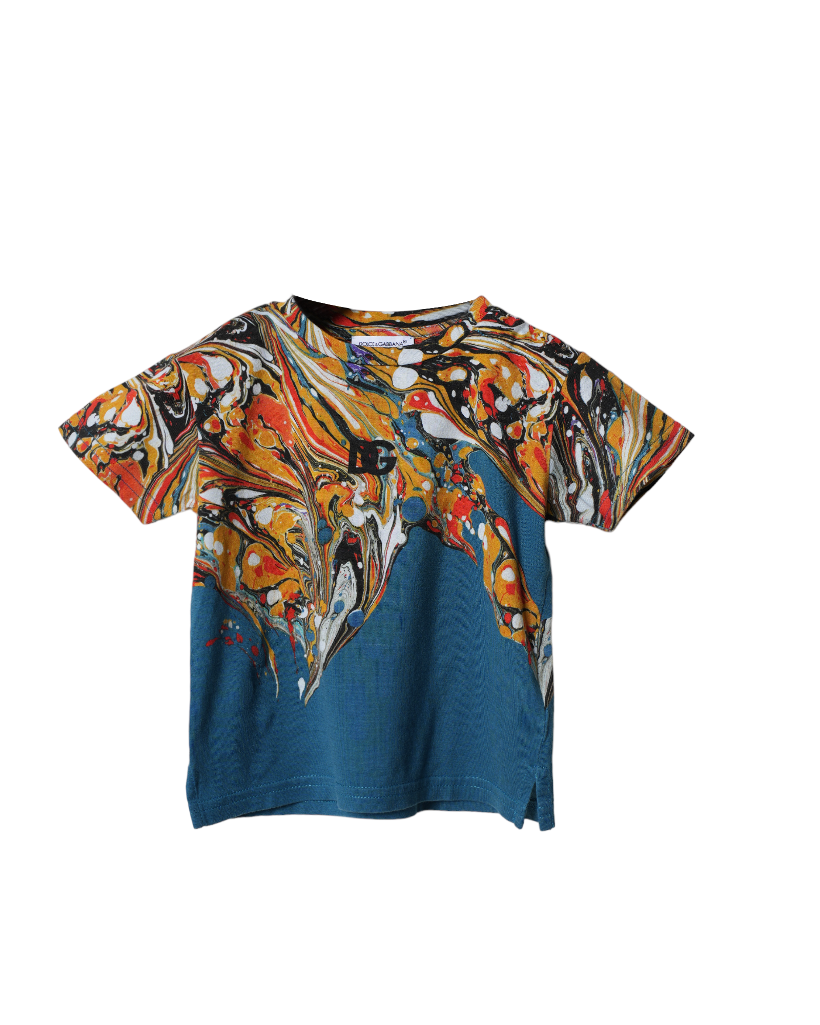 Dolce & Gabbana Blue Graphic Print T-shirt