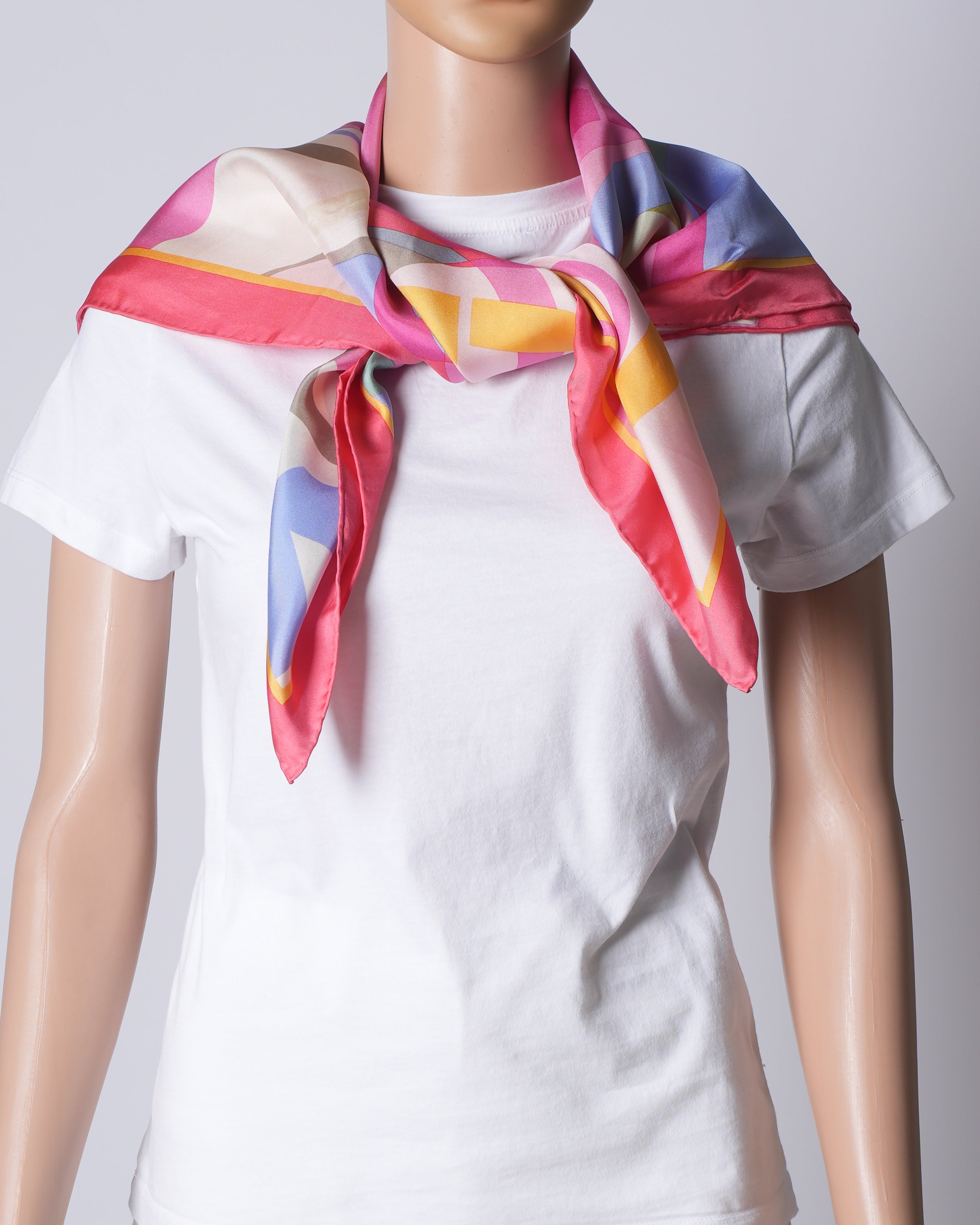 Ferragamo Logo Abstract Printed Scarf