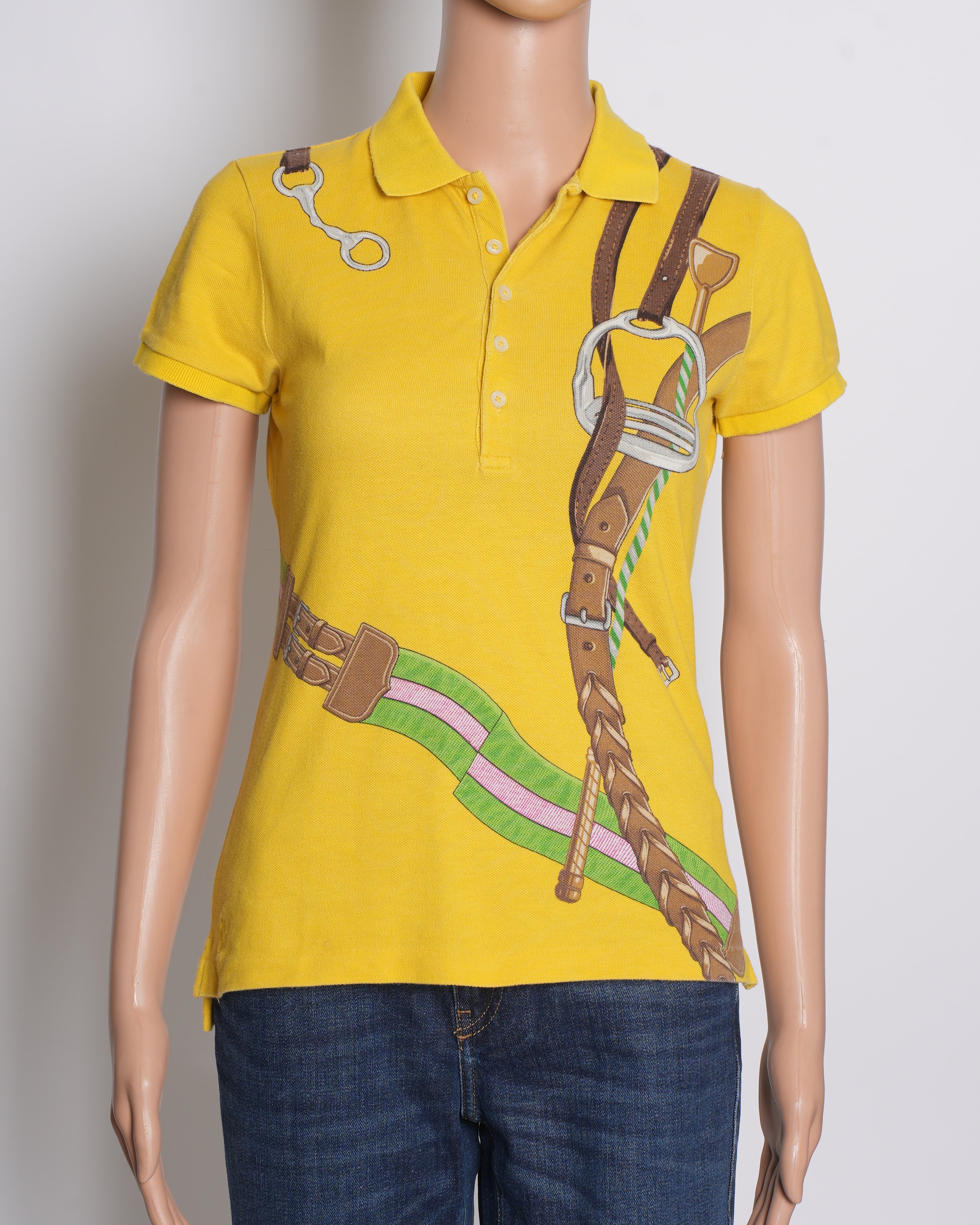 Ralph Lauren Women's Printed Polo In Yellow