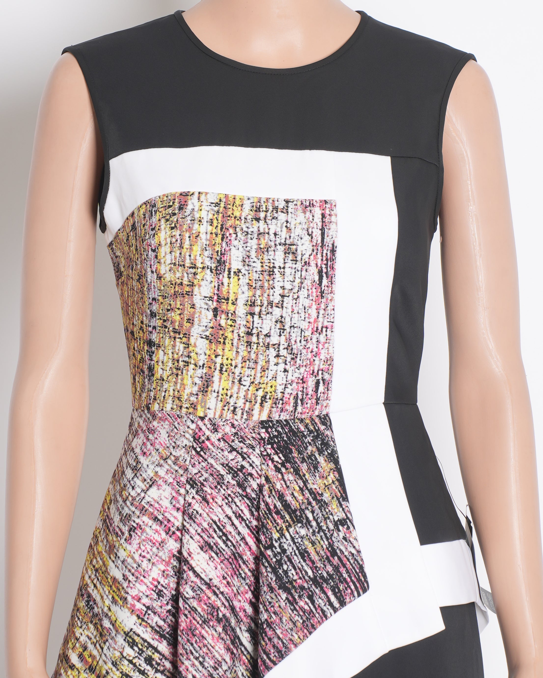 New BCBG Black Sleeveless Layered Dress