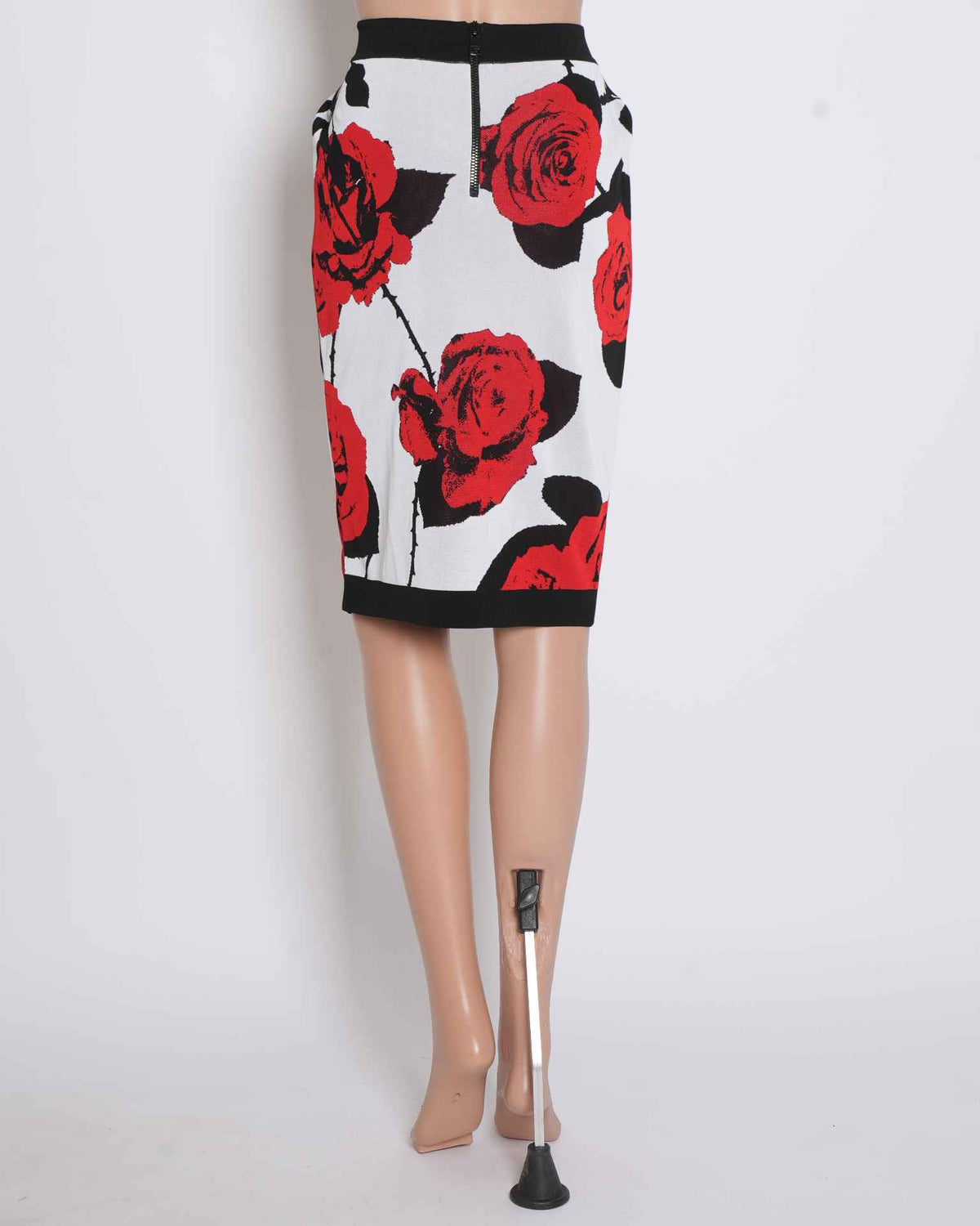 Balmain Floral Skirt With Gold Tote Detailing
