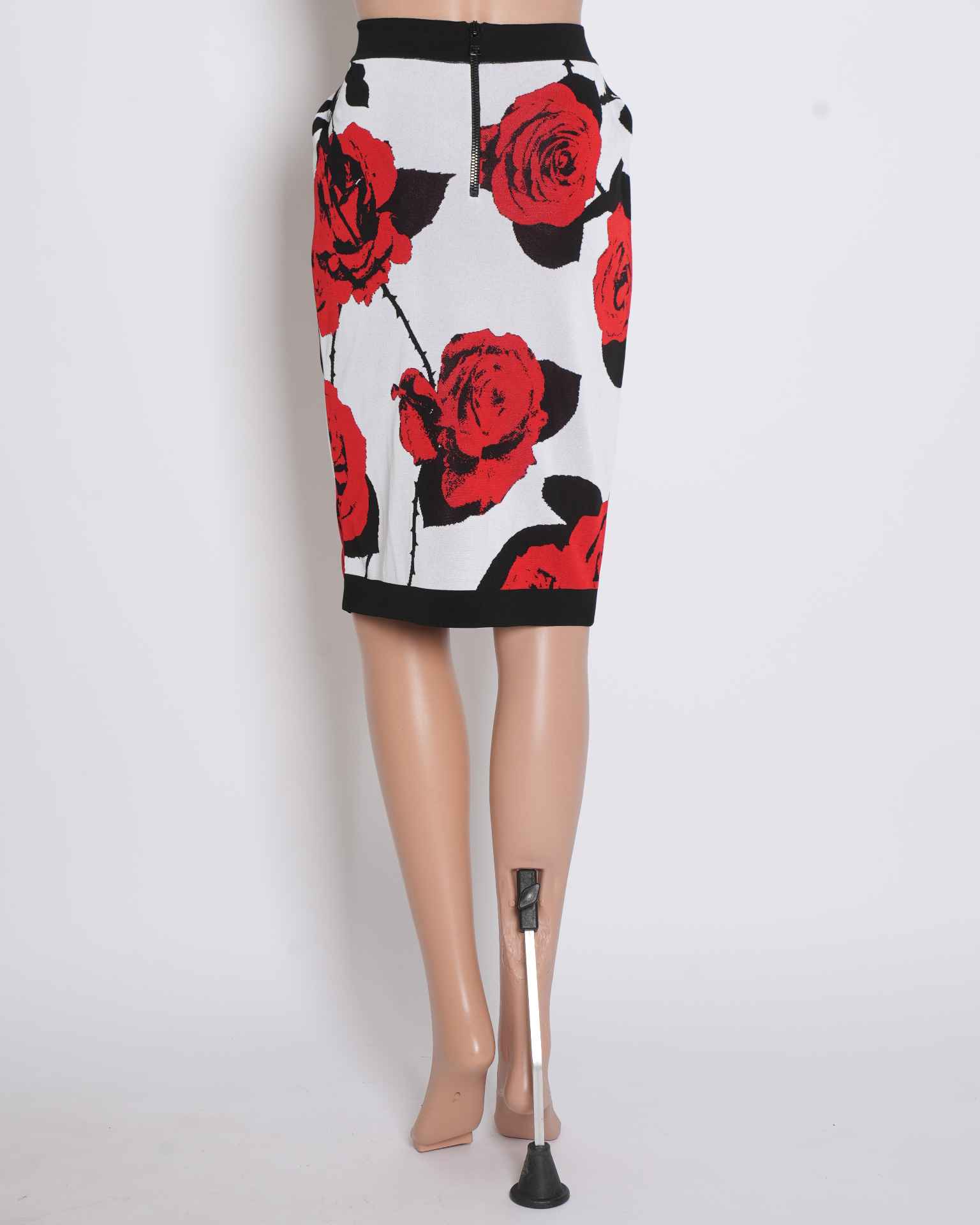 Balmain Floral Skirt With Gold Tote Detailing