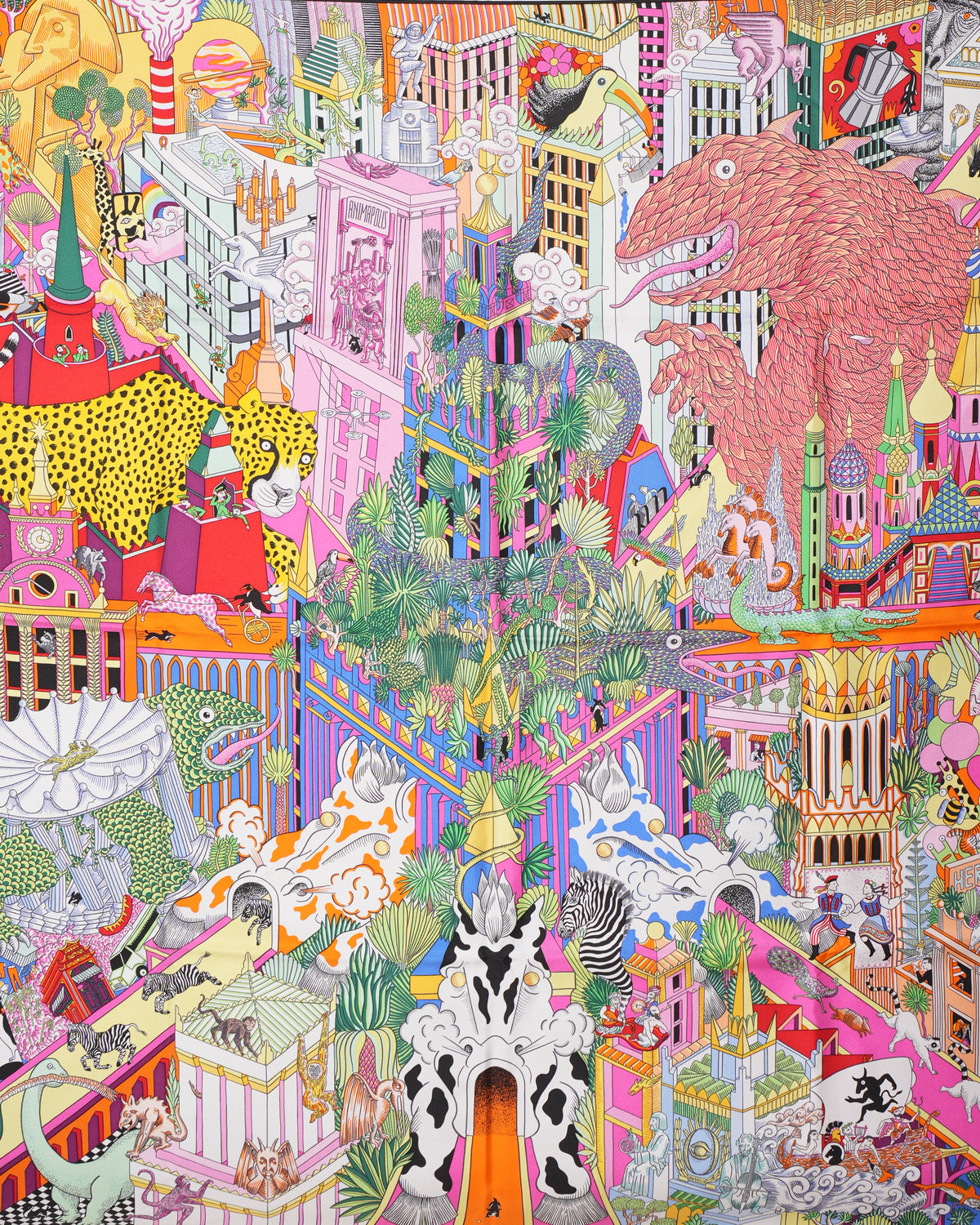 New Hermes Animapolis Scarf 140