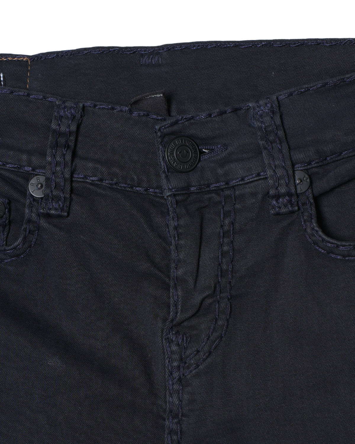 True Religion Rocco Relaxed Skinny Ink Blue Jeans
