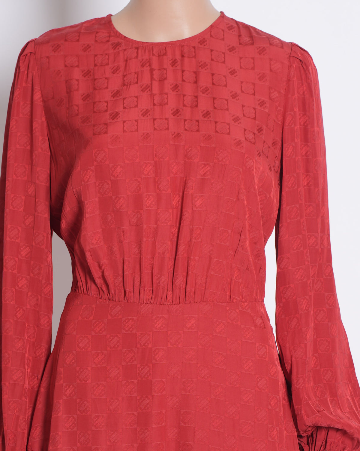 Maje Dress In Red With Full Sleeves
