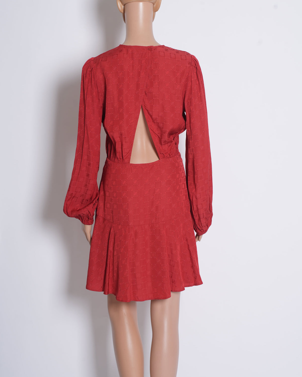 Maje Dress In Red With Full Sleeves