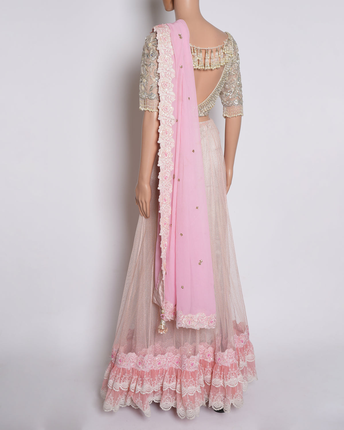 Dolly Jain Pink Saree