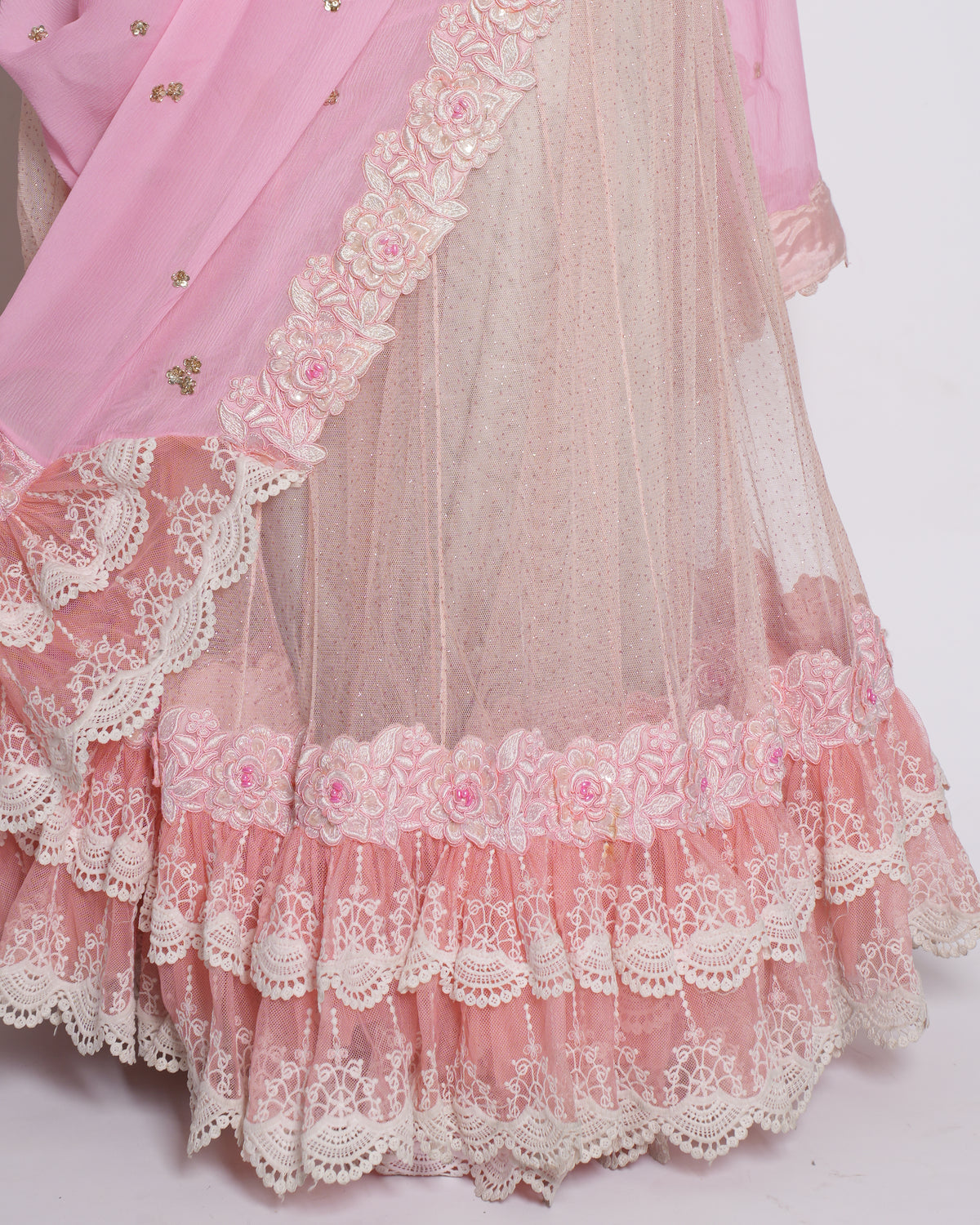 Dolly Jain Pink Saree