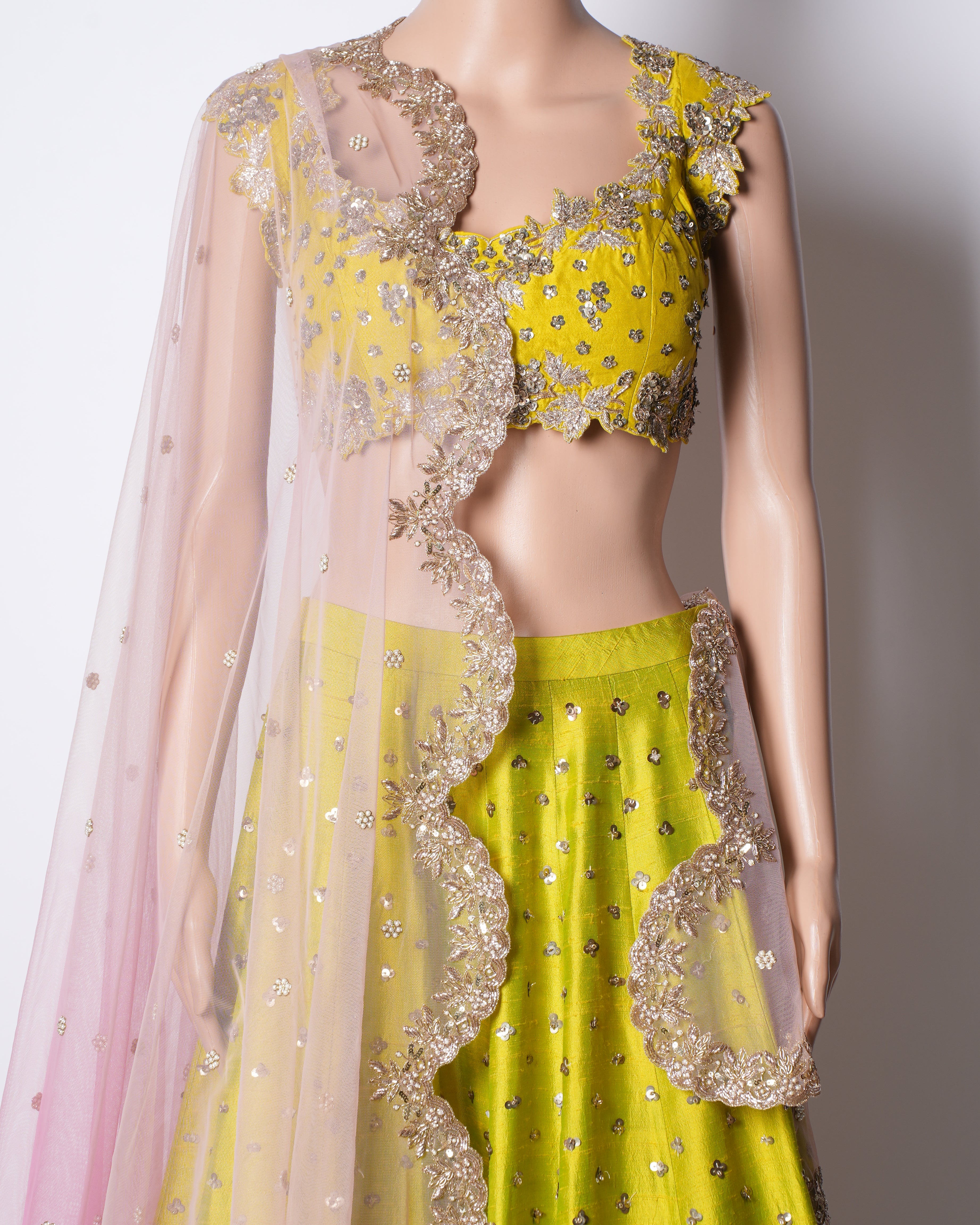 Anushree Reddy Embroidered Green Lehenga Set