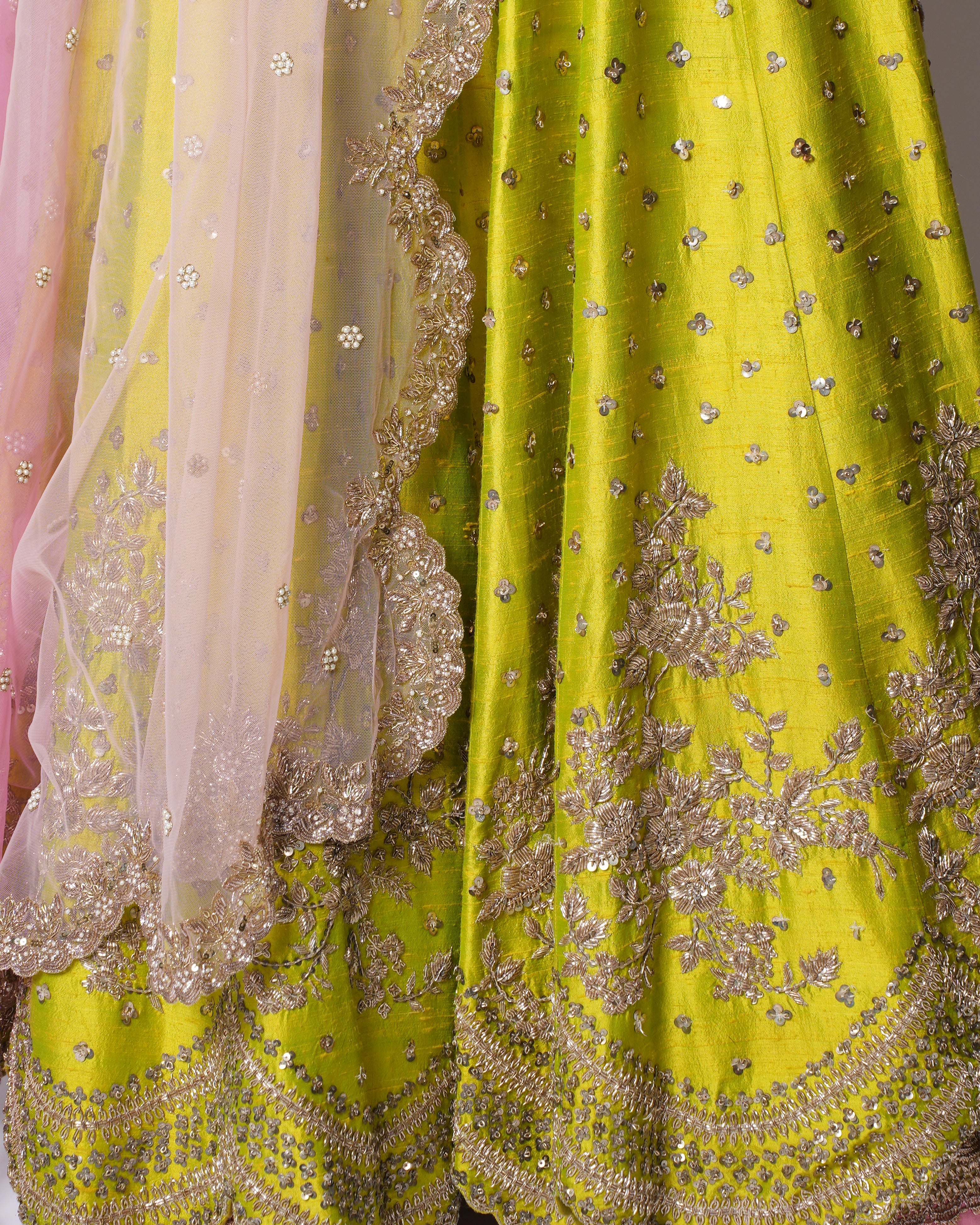 Anushree Reddy Embroidered Green Lehenga Set