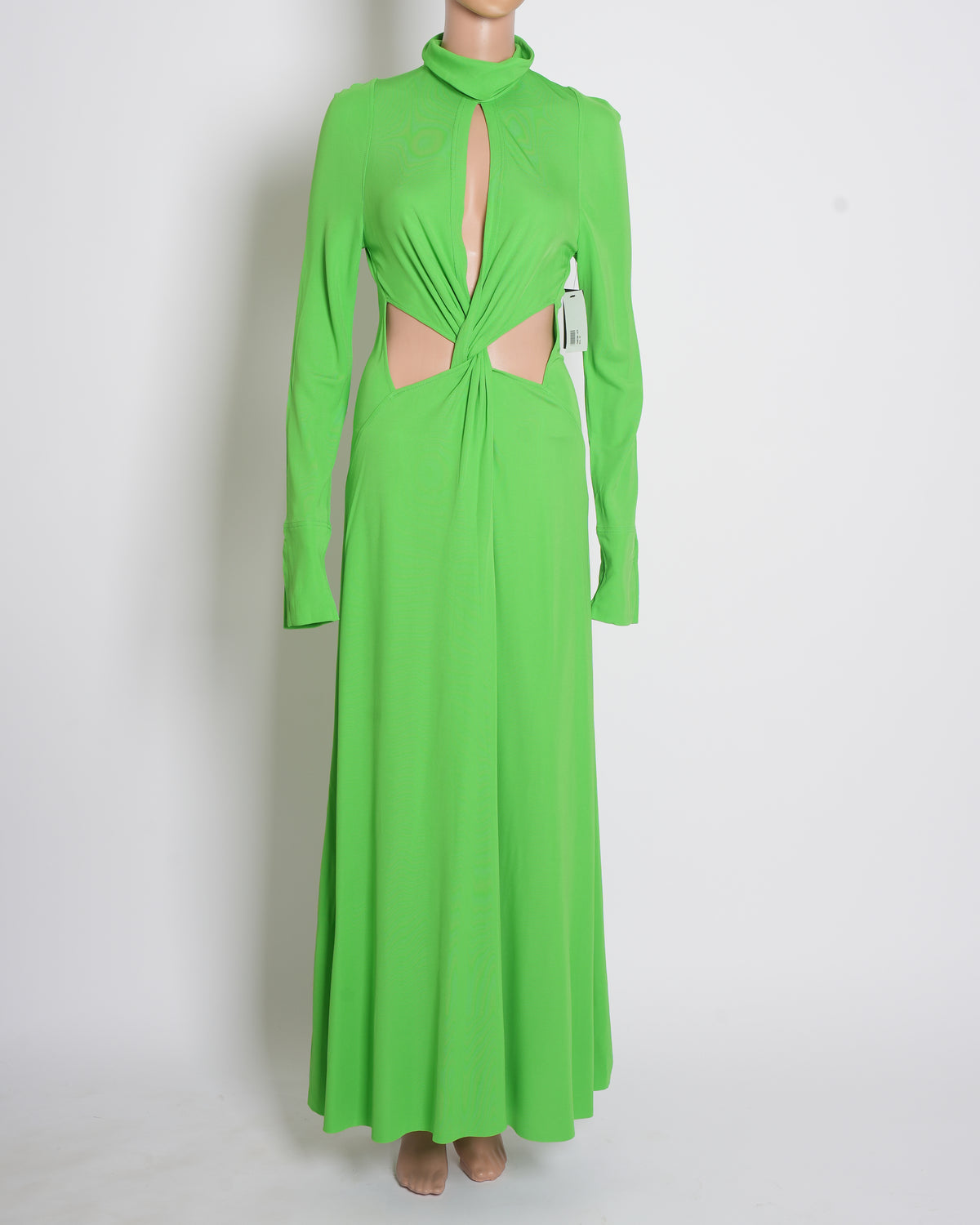 New Victoria Beckham Maxi Dress In Green With Twist Detail