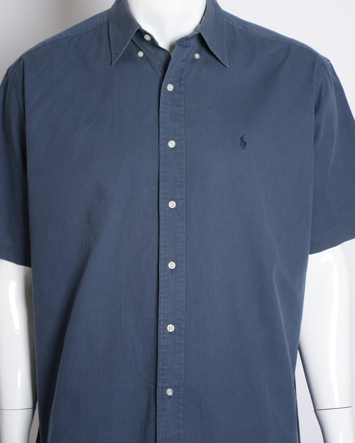 Ralph Lauren Men's Half-Sleeve Button-Down Shirt in Blue