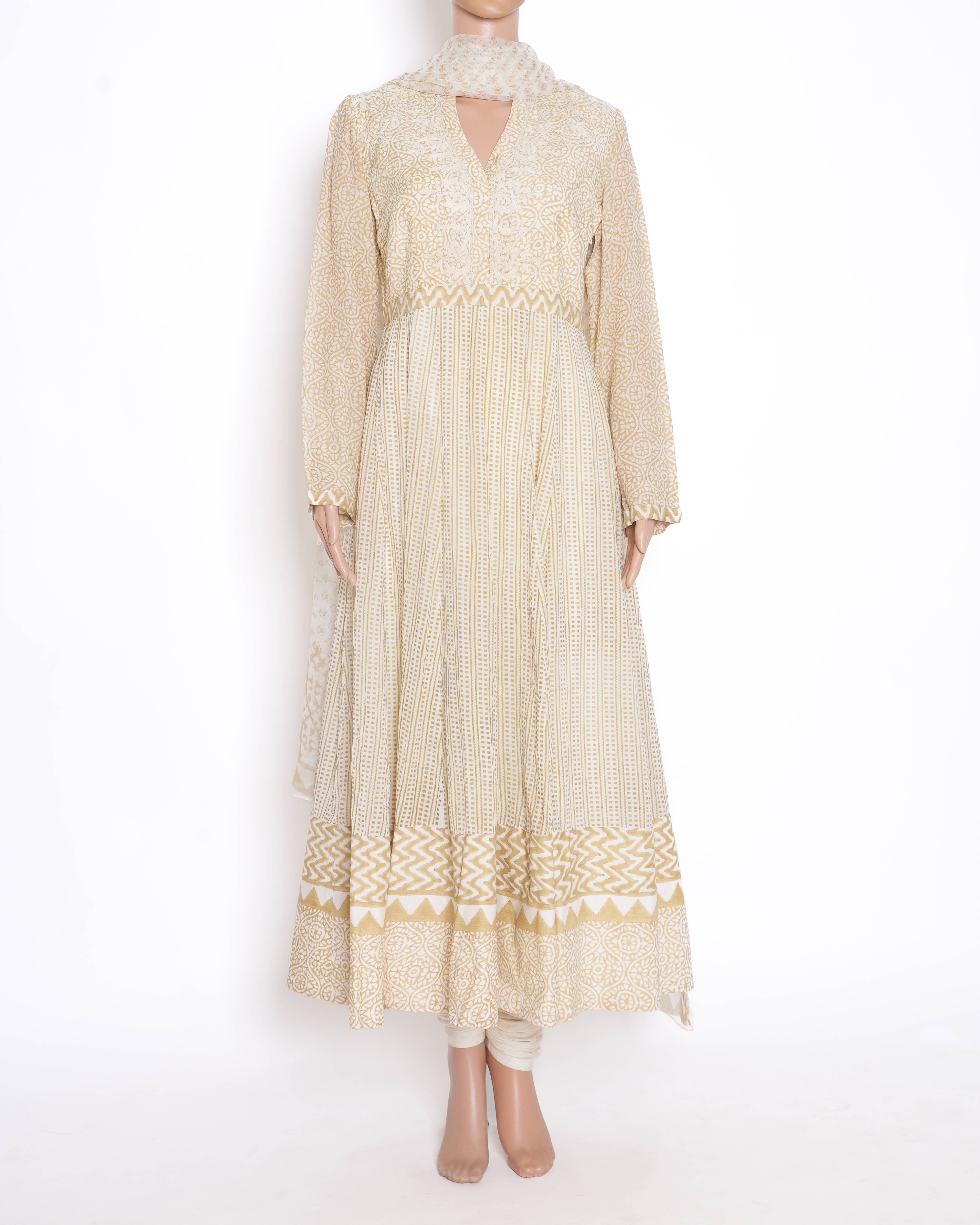 Anita dongre printed Anarkali set of 3