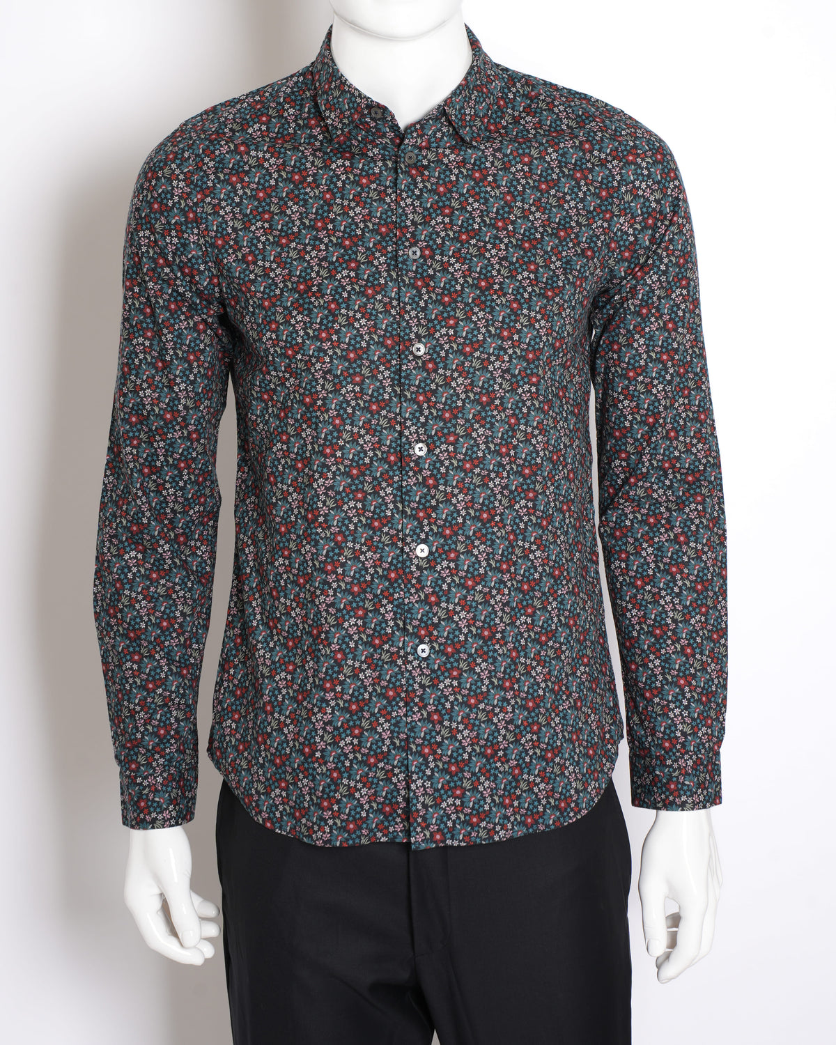 Paul Smith Multicolour Printed Men's Buttondown Floral Fullsleeve Shirt
