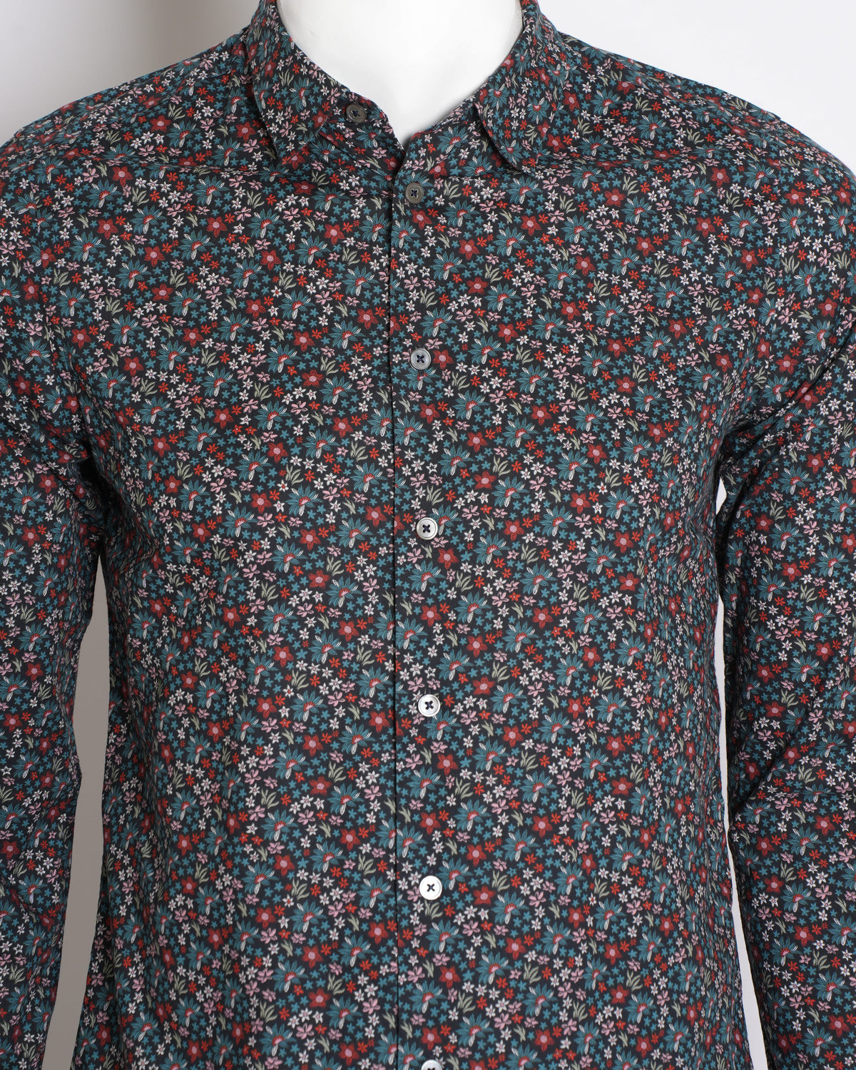 Paul Smith Multicolour Printed Men's Buttondown Floral Fullsleeve Shirt