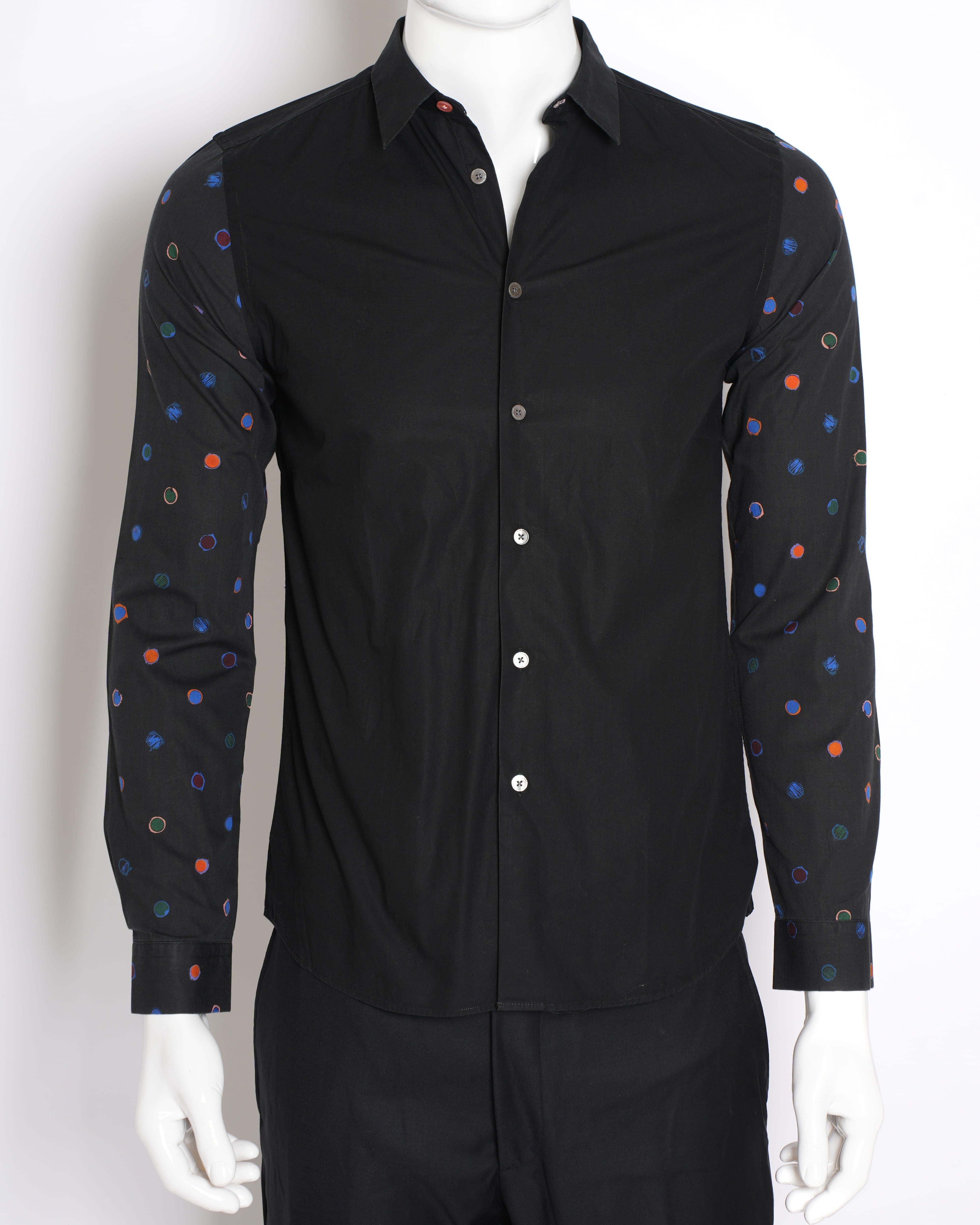 Paul Smith Multicolour Polka Dot Printed Sleeves Men's Buttondown Shirt