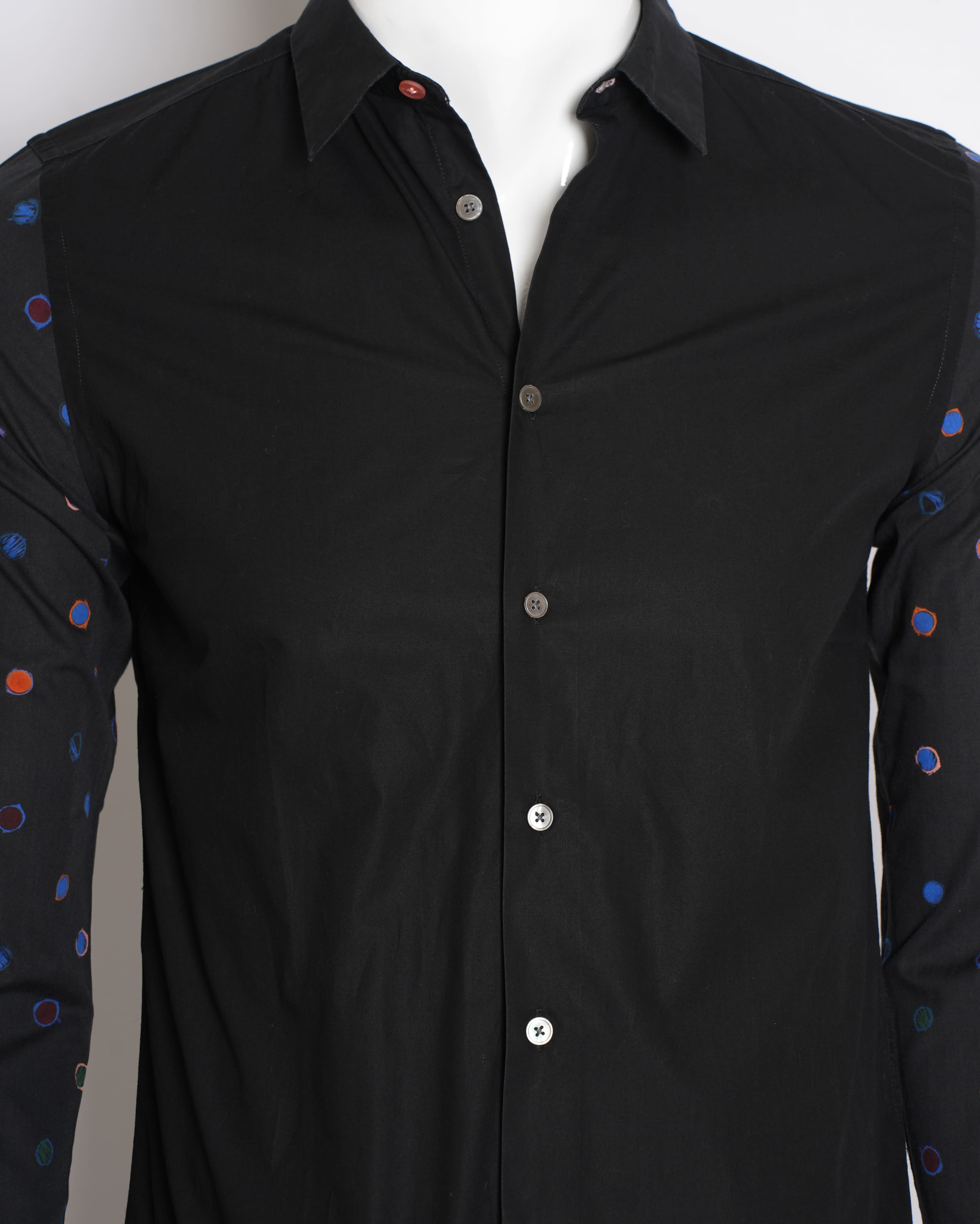 Paul Smith Multicolour Polka Dot Printed Sleeves Men's Buttondown Shirt