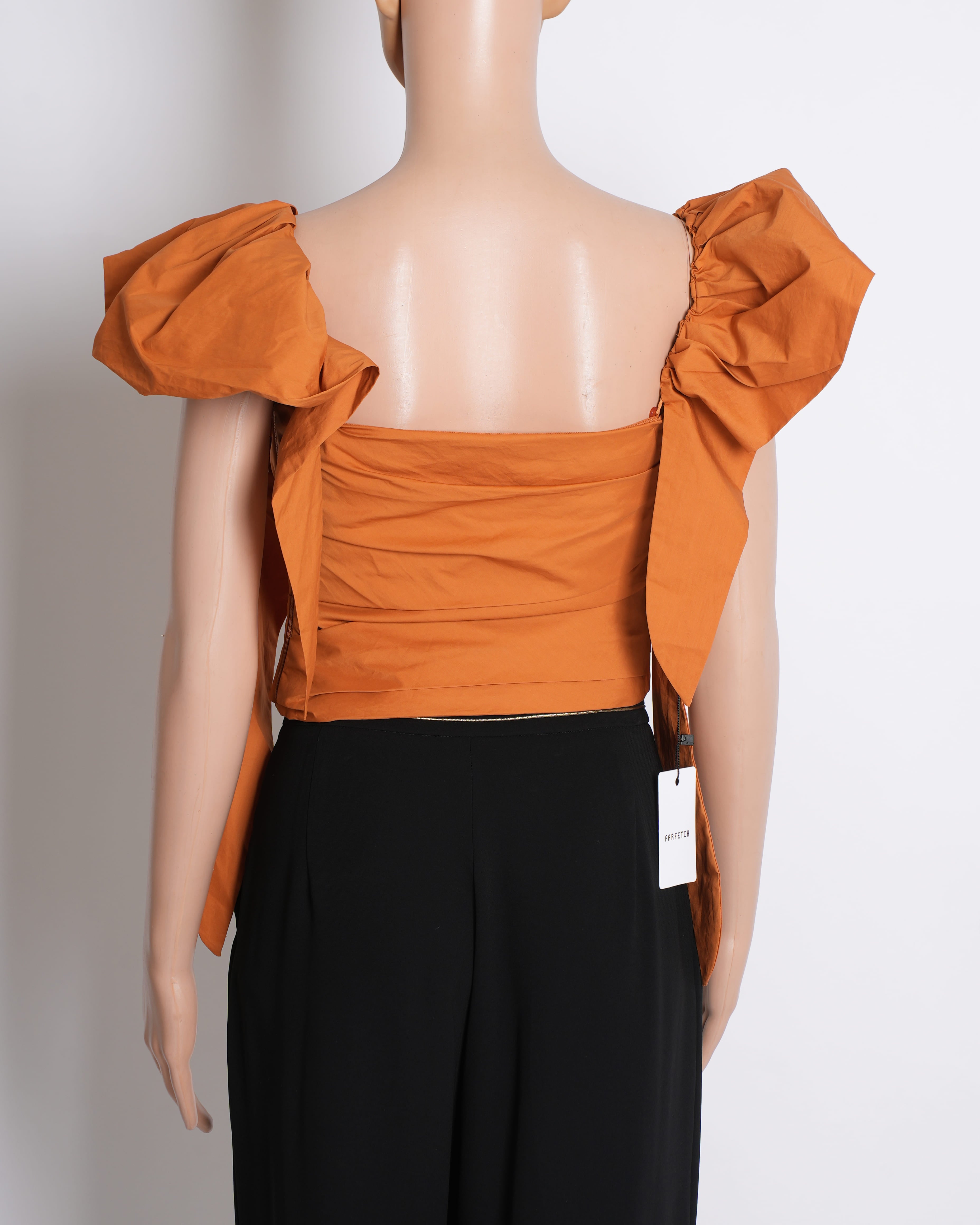New Pinko Orange Top with Adjustable Sleeve Detailing