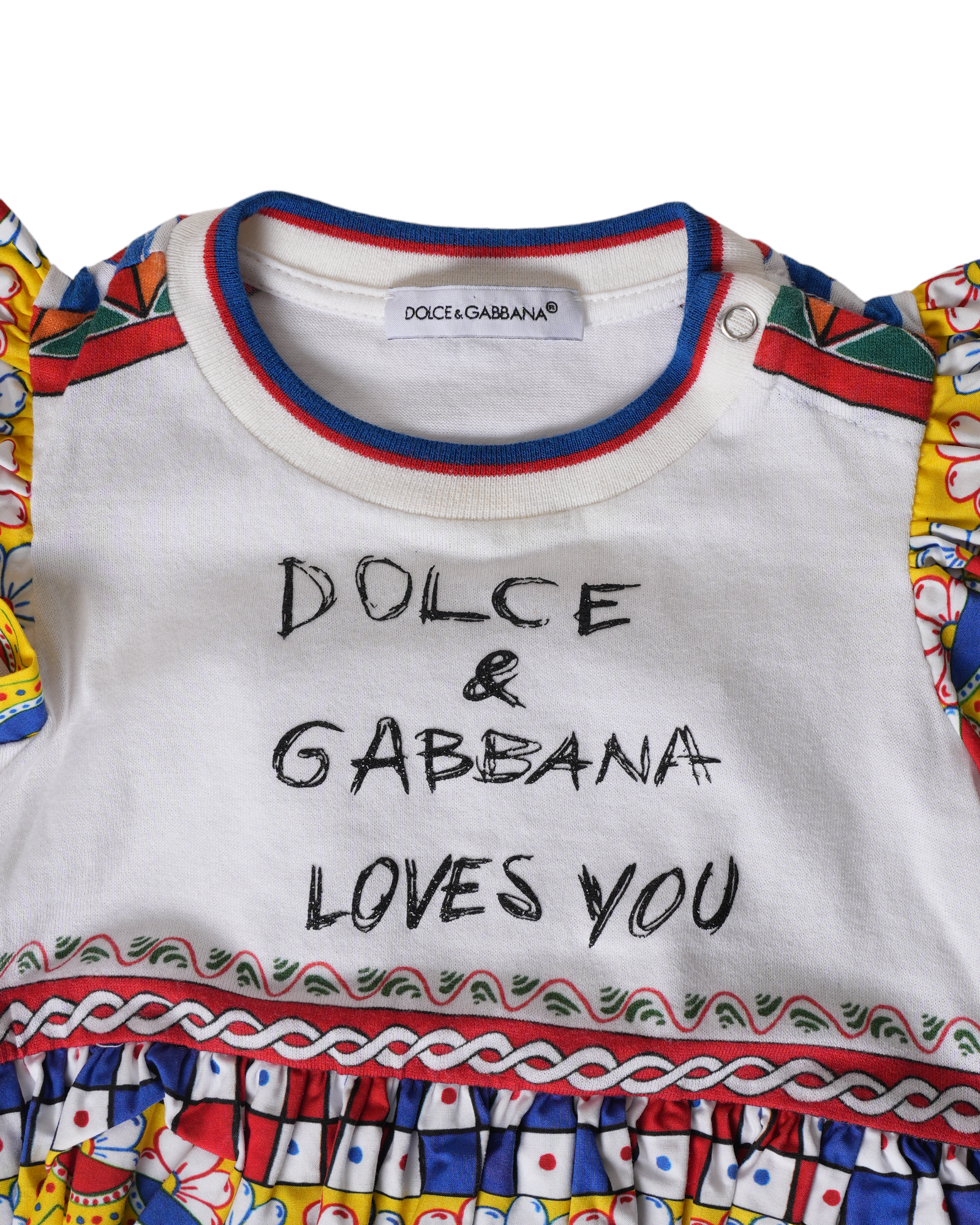 Dolce & Gabbana Baby Girl White Romper