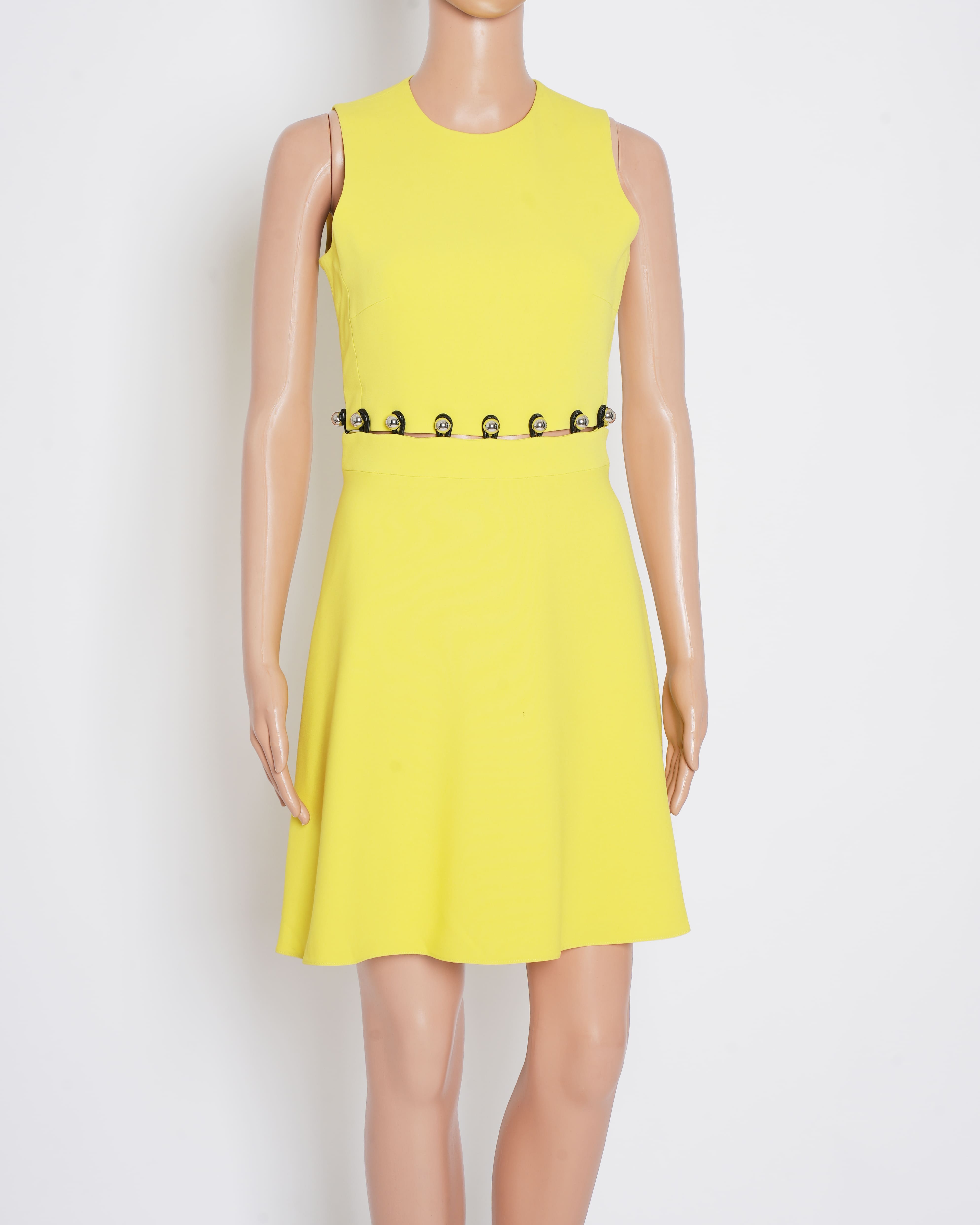 David Koma Mid Length Dress In Yellow