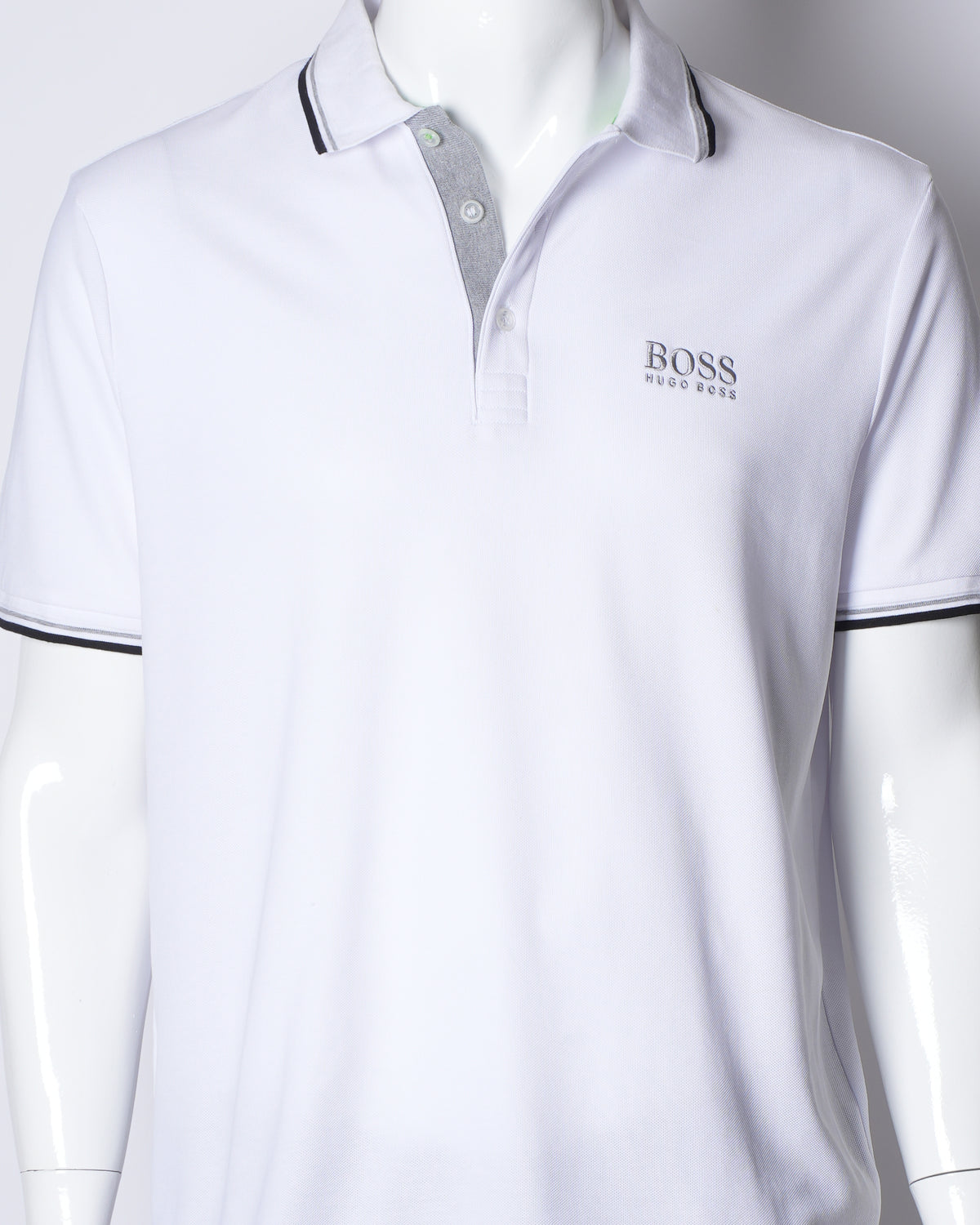 Hugo Boss White Polo Neck T-Shirt
