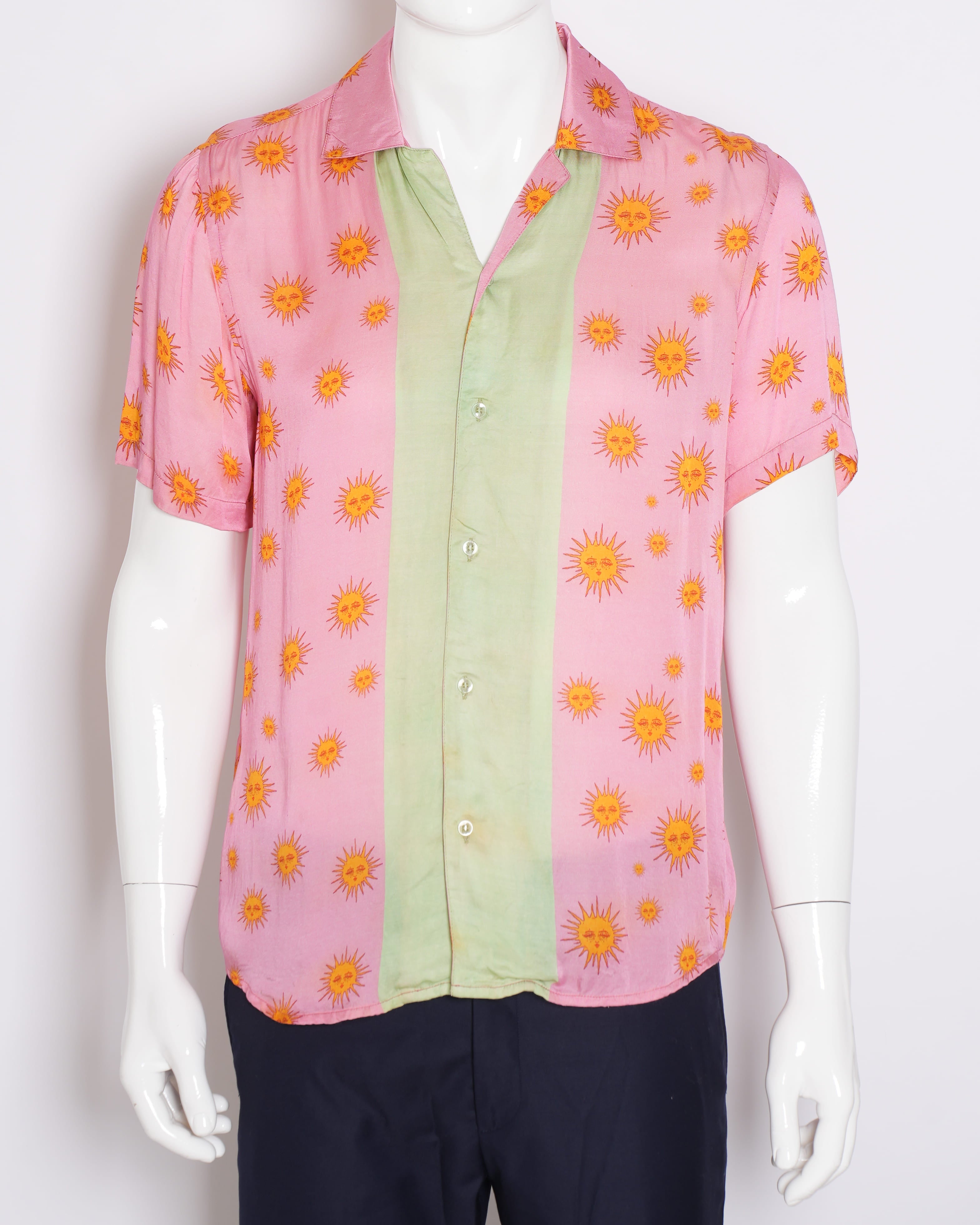 Triune Printed Button Down Half Sleeve Shirt