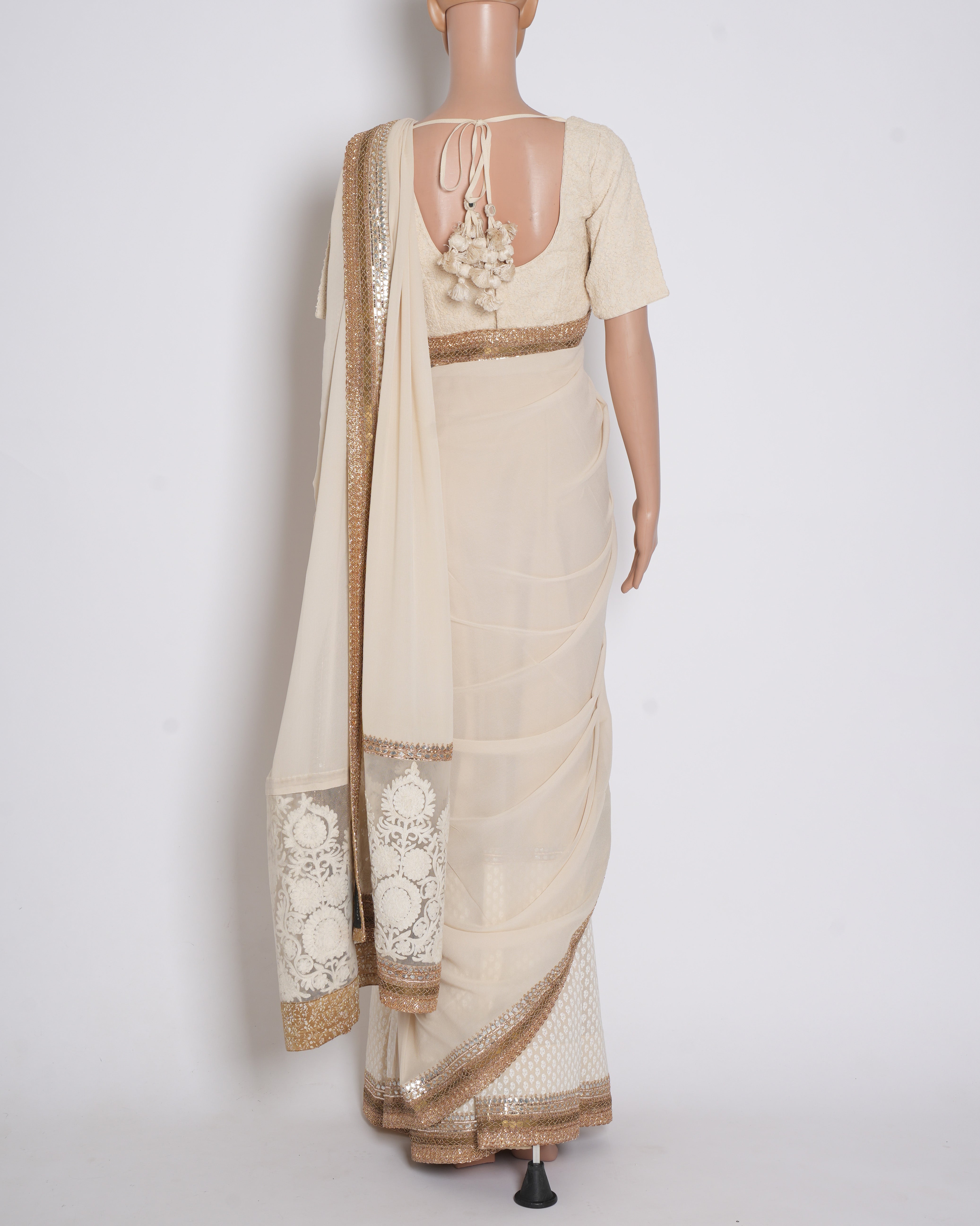 Sabyasachi Saree Set of 2 in White