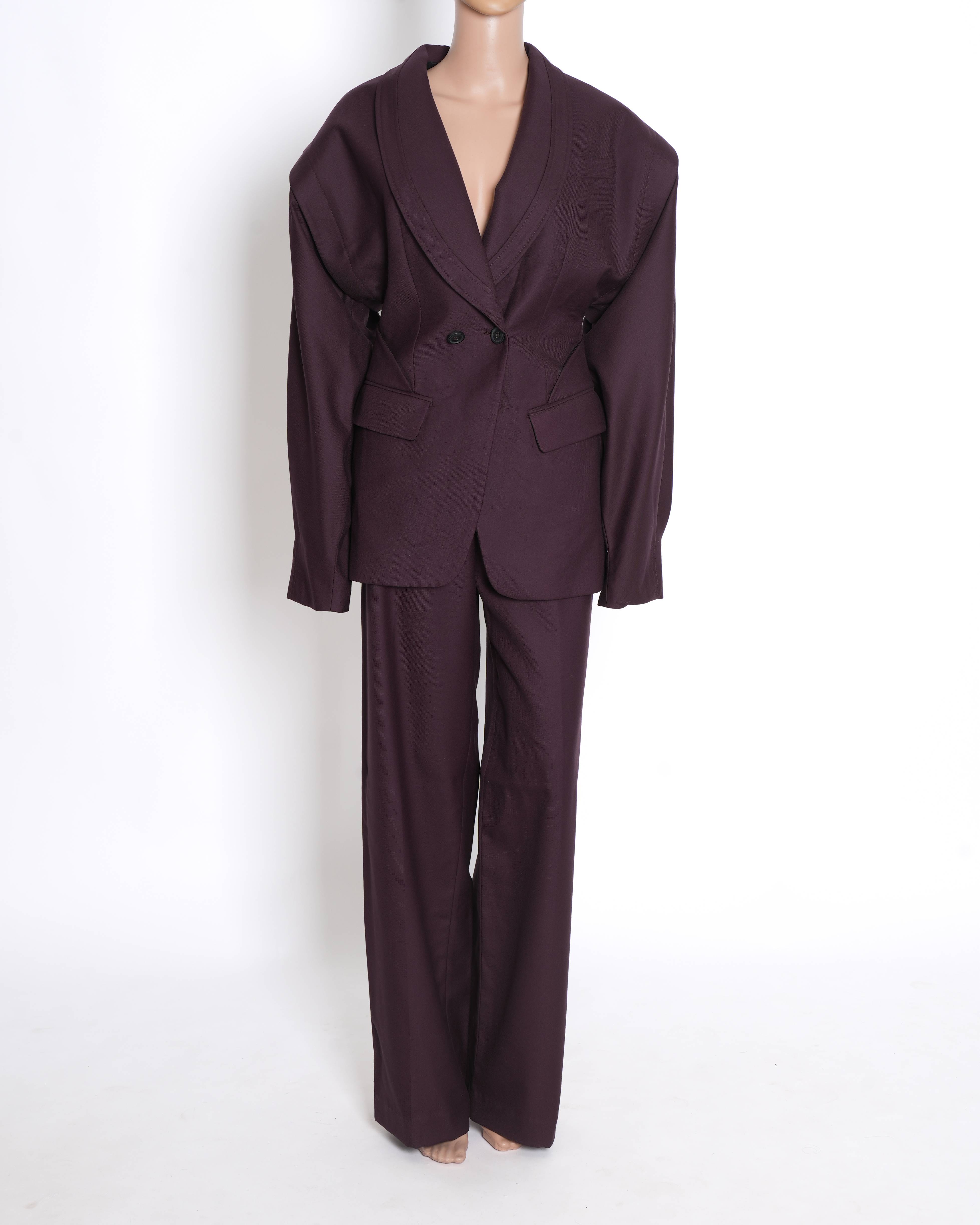 New Situationist Burgundy Wool Blazer Women's
