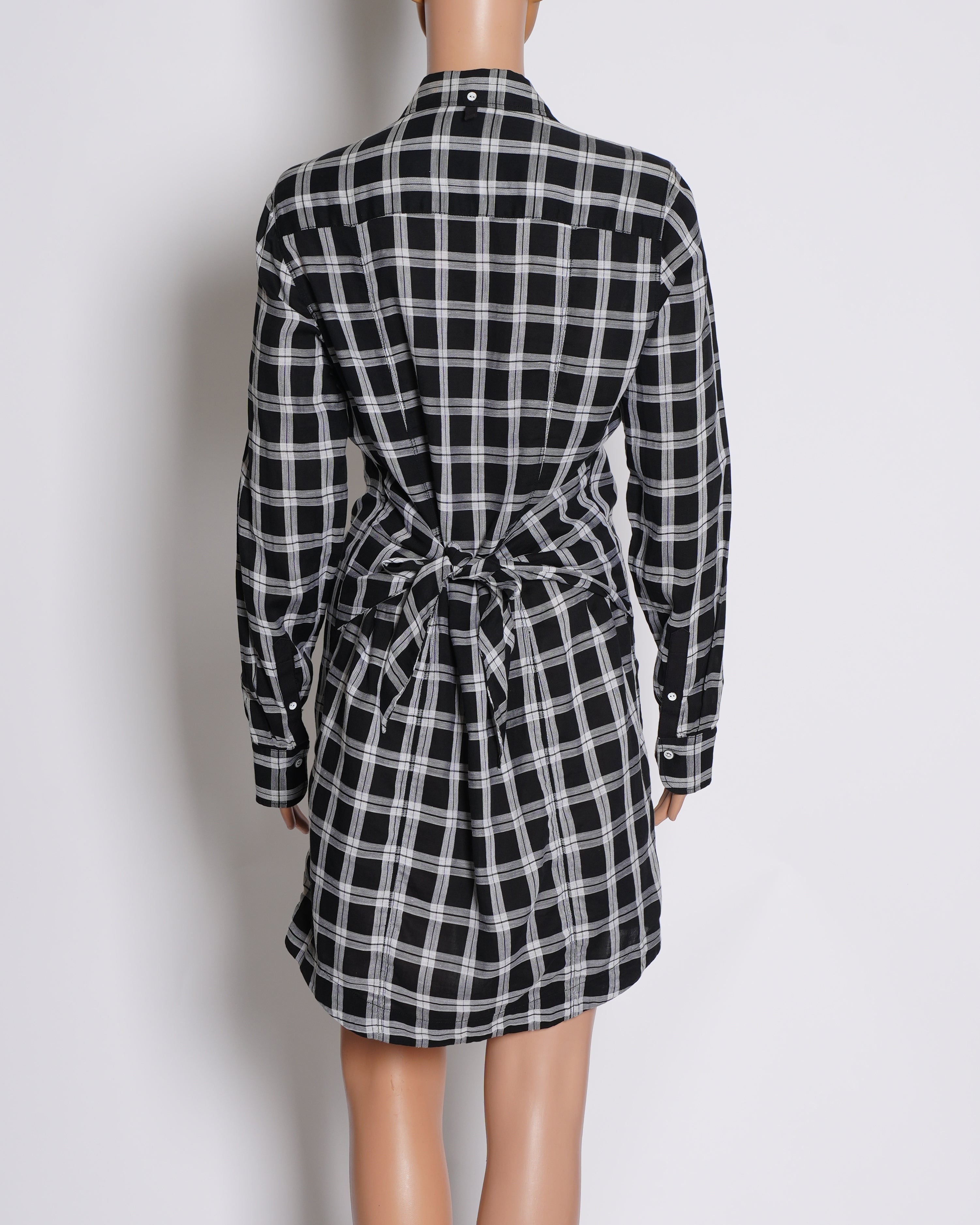 Rag & Bone Jean Beck Cotton Checkered Shirt Dress