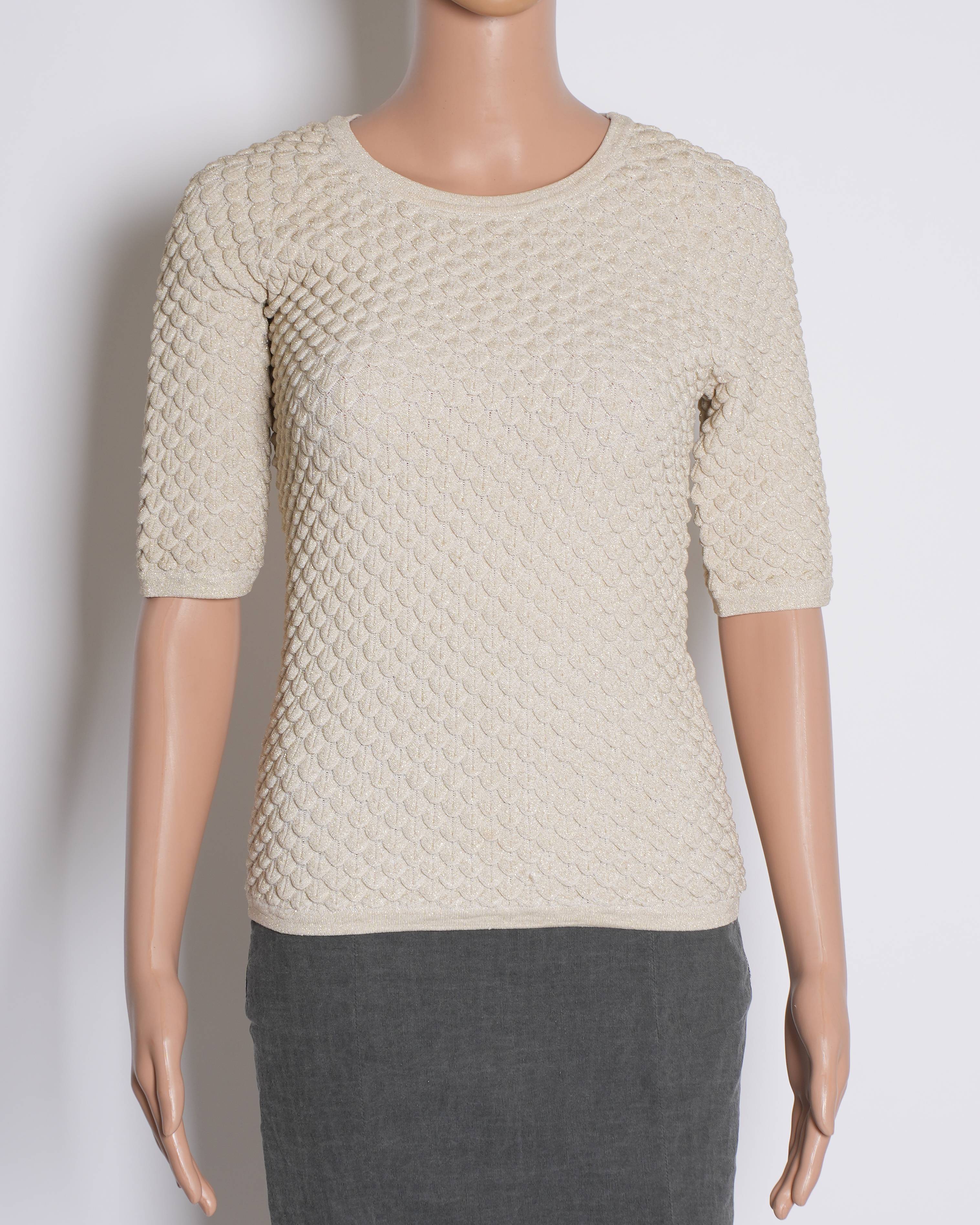 Reiss Embossed Gold Tone Top