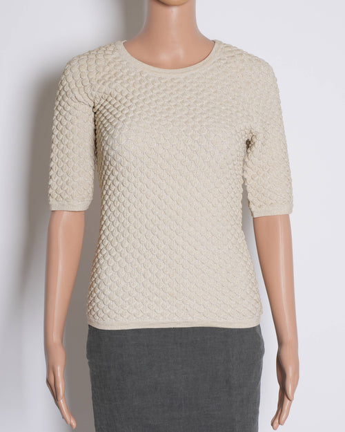 Reiss Embossed Gold Tone Top