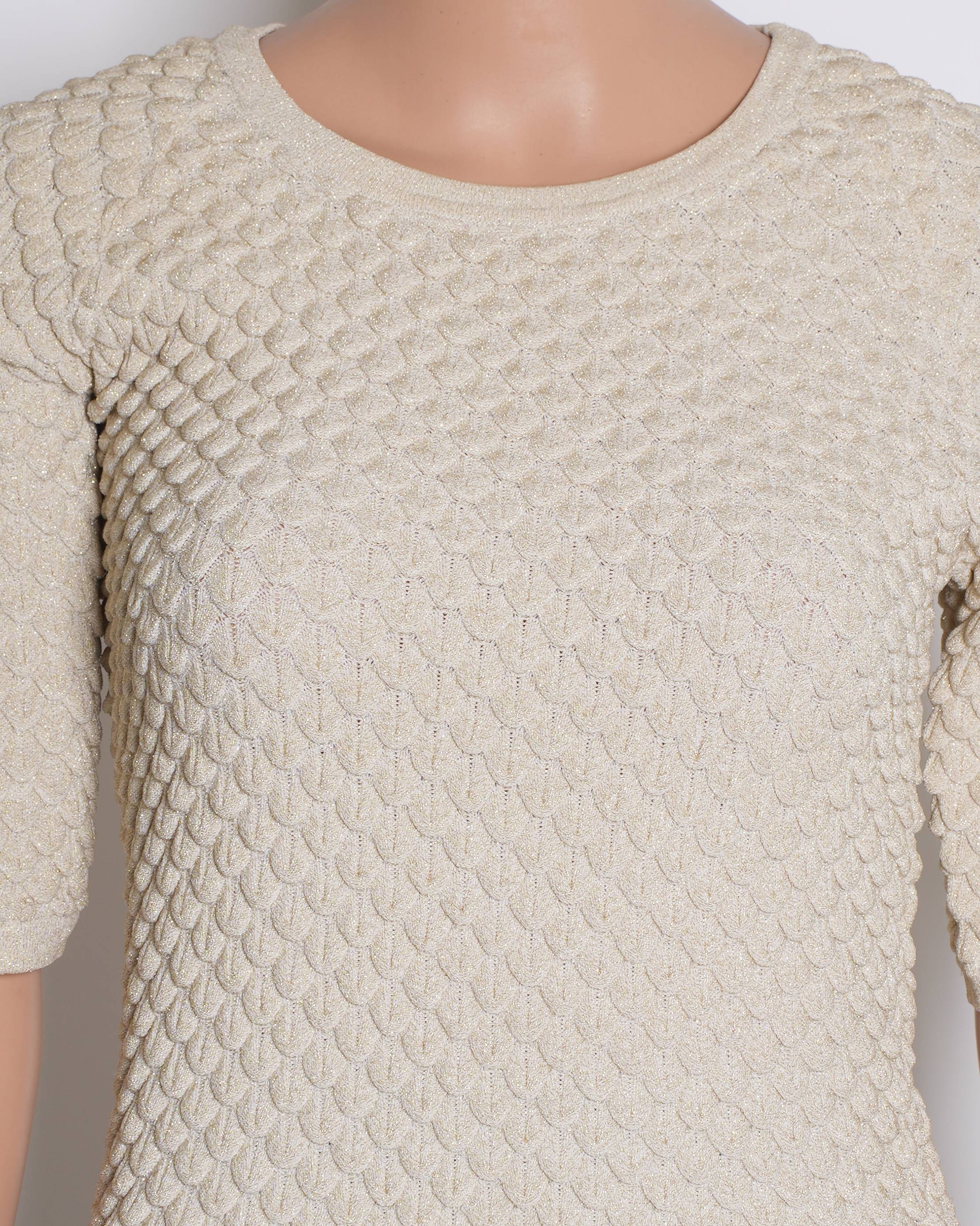 Reiss Embossed Gold Tone Top