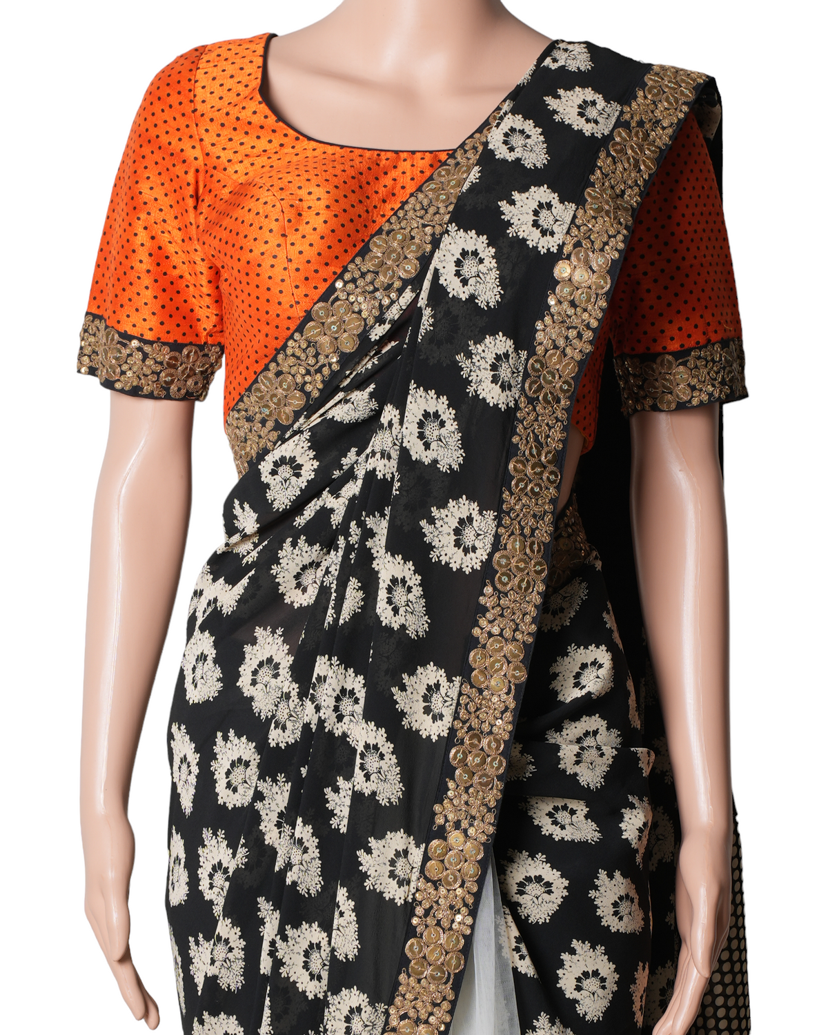 Sabyasachi Saree In White & Black