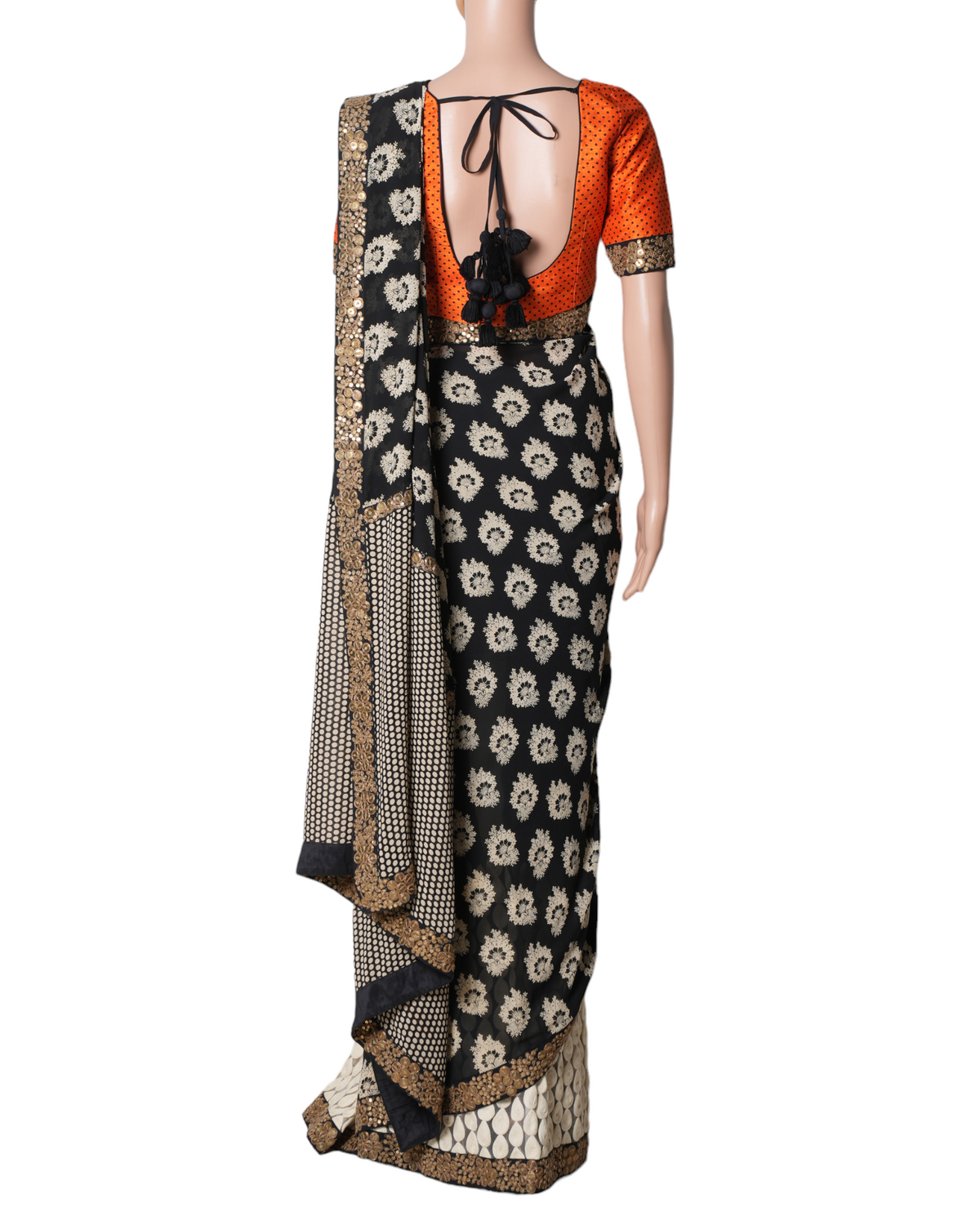 Sabyasachi Saree In White & Black