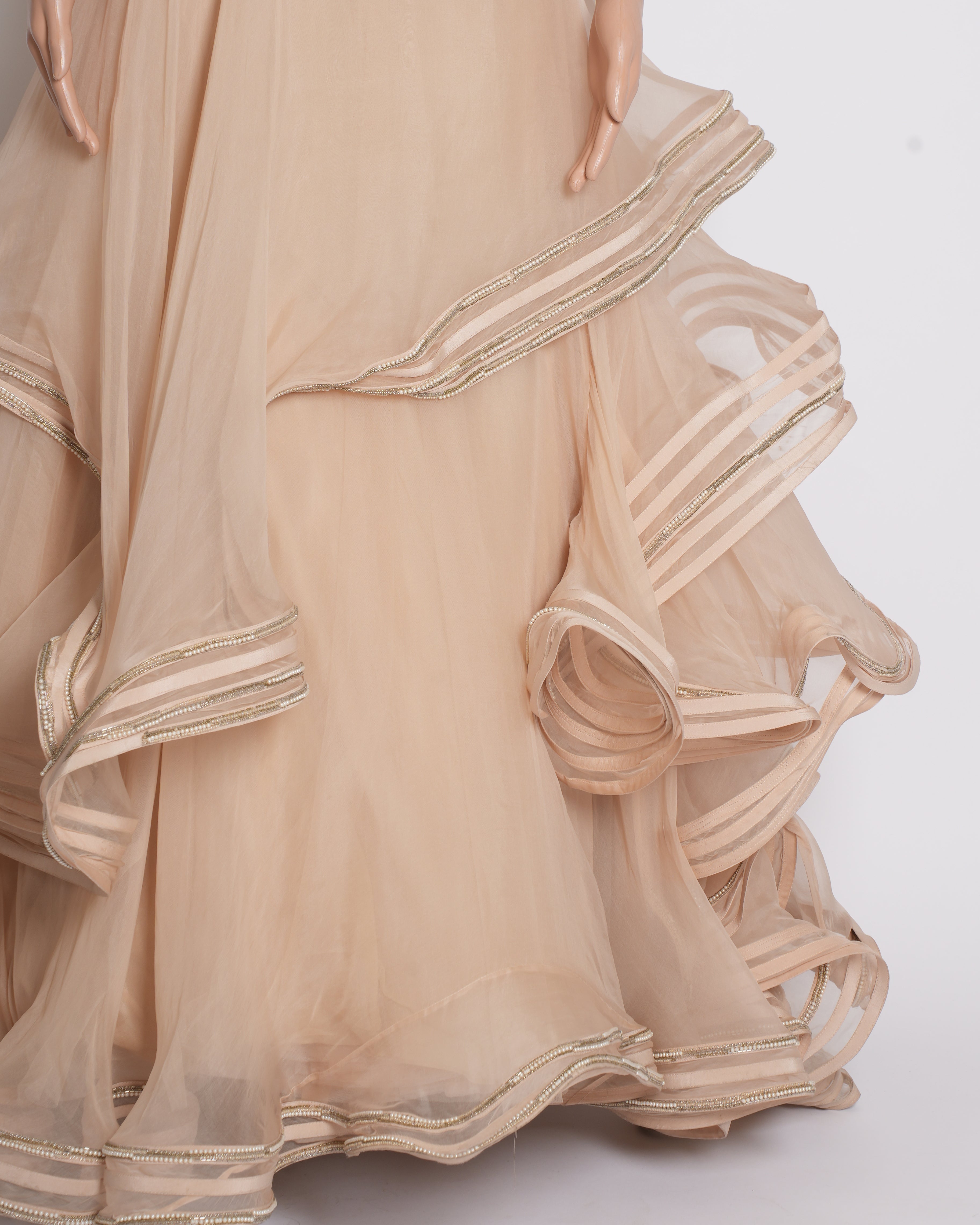 Gaurav gupta ruffle accented lehenga saree