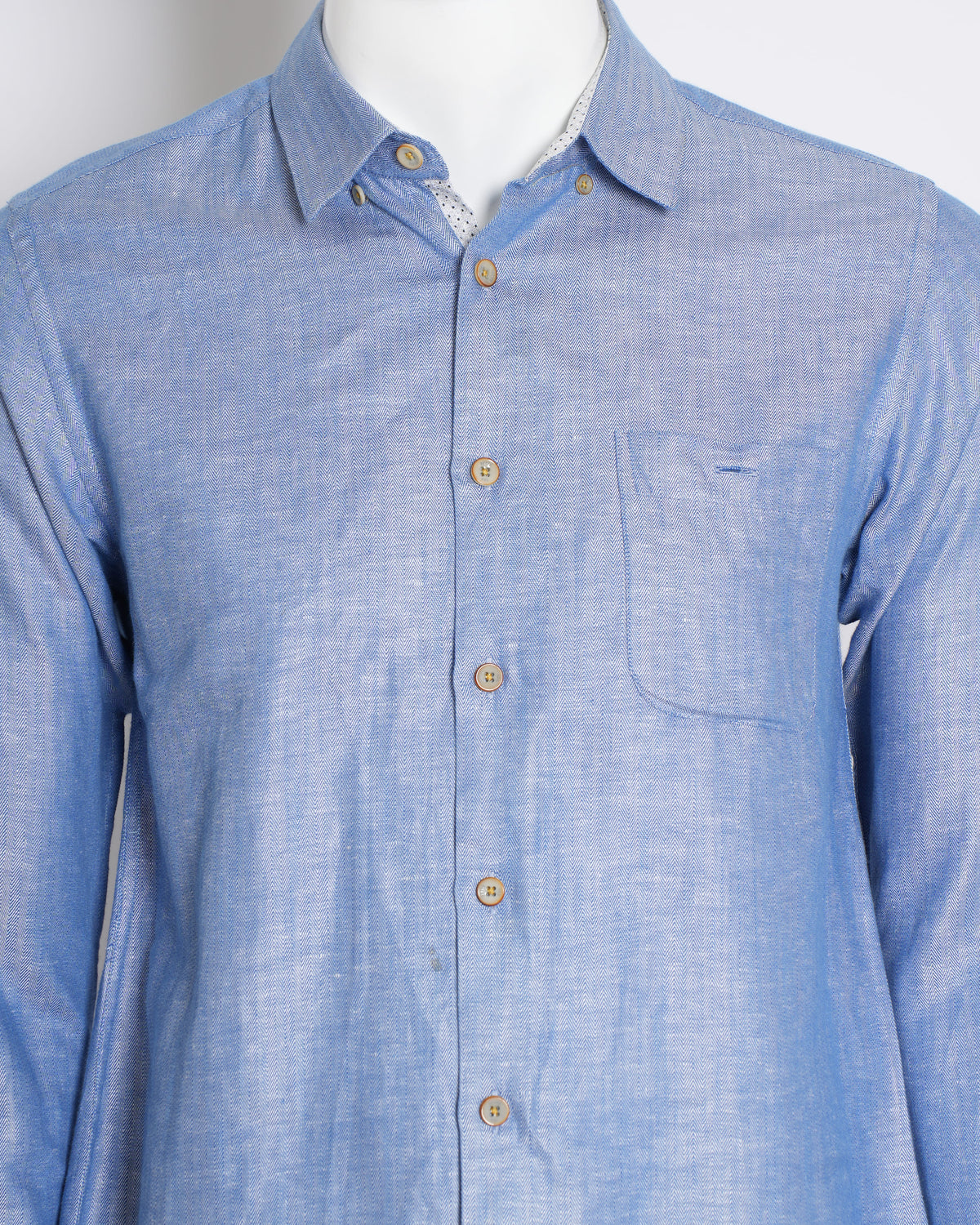 Ted Baker Men's Button Down Full Sleeve Shirt In Blue